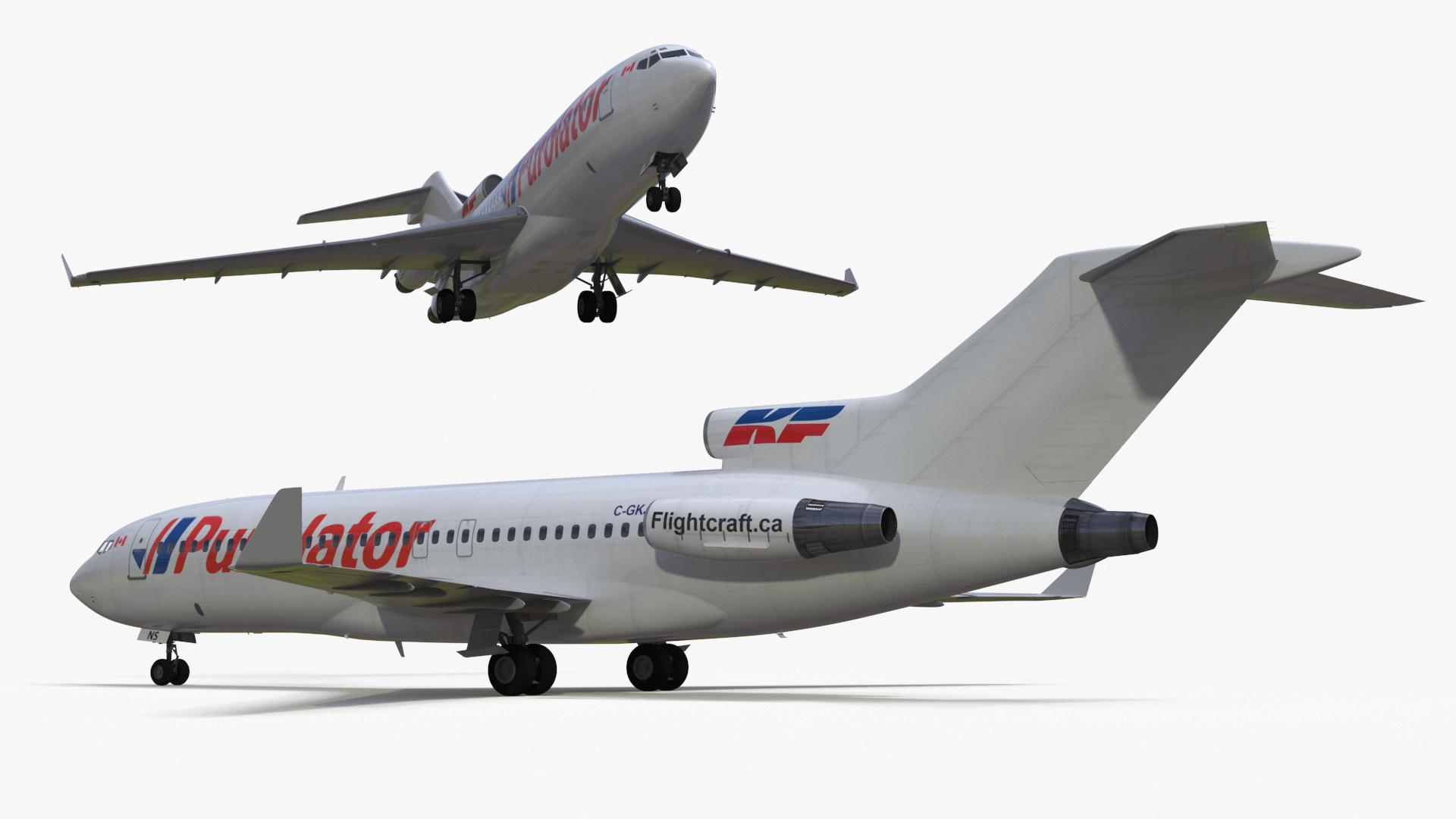 Boeing 727-100 Purolator 3D model