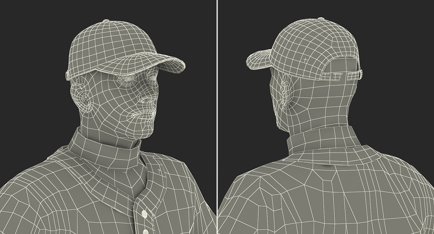 Baseball Player Rigged Mets 2 3D model