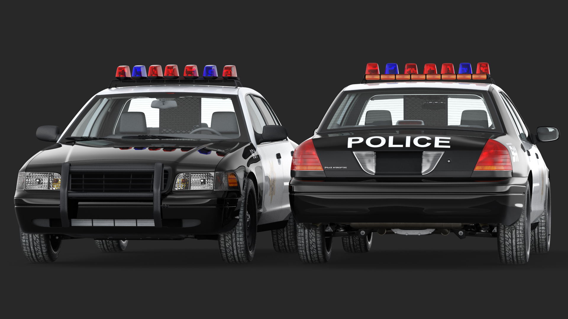 3D model Las Vegas Police Car Generic Rigged