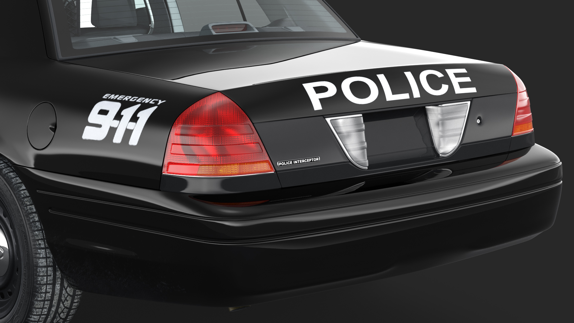 3D model Las Vegas Police Car Generic Rigged