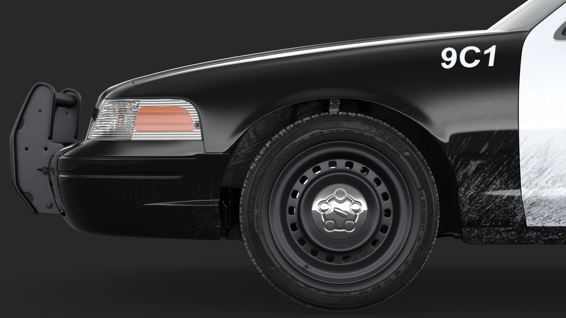 3D model Las Vegas Police Car Generic Rigged