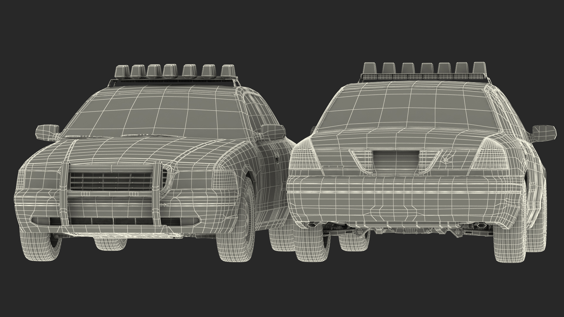 3D model Las Vegas Police Car Generic Rigged