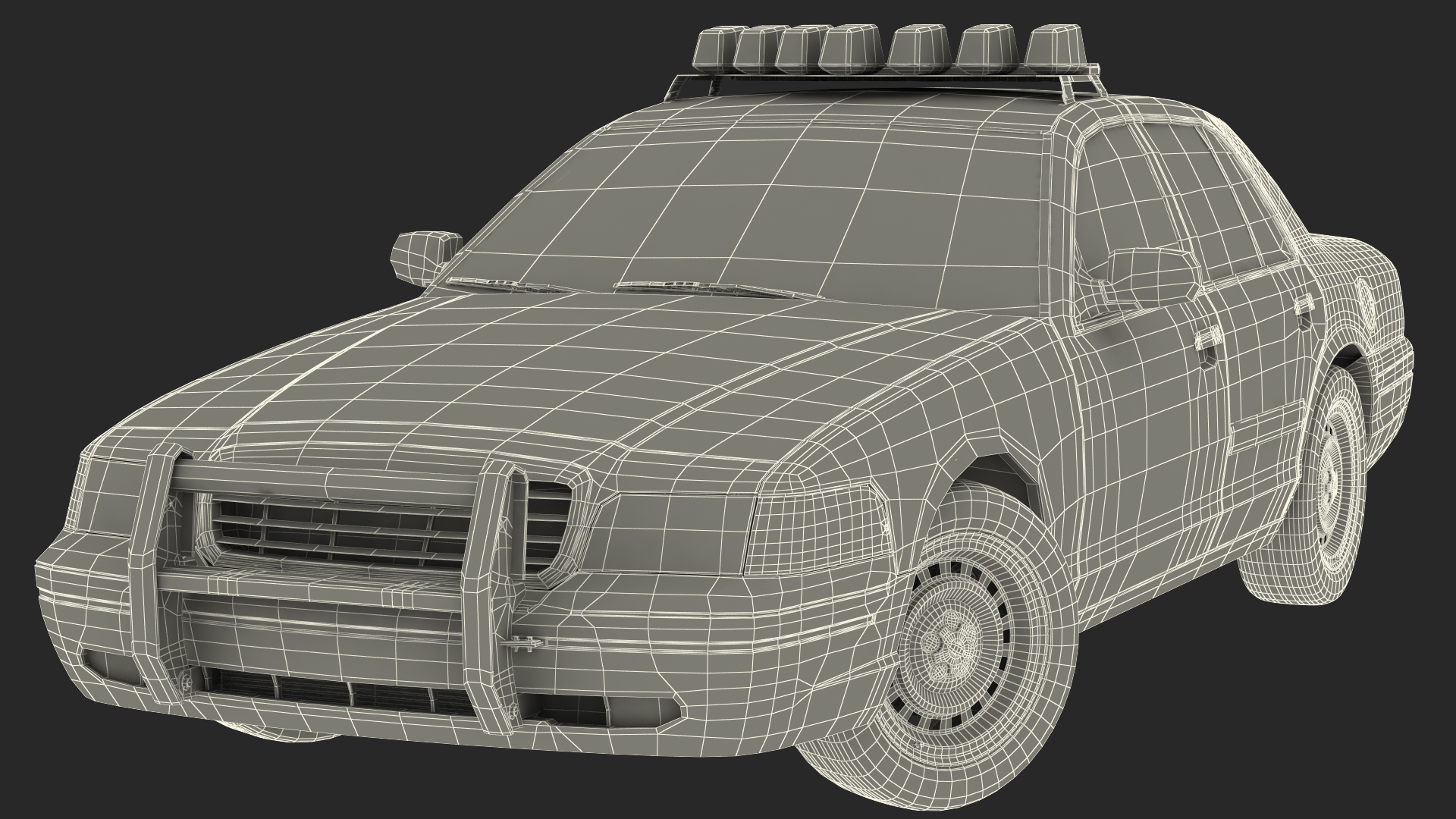 3D model Las Vegas Police Car Generic Rigged