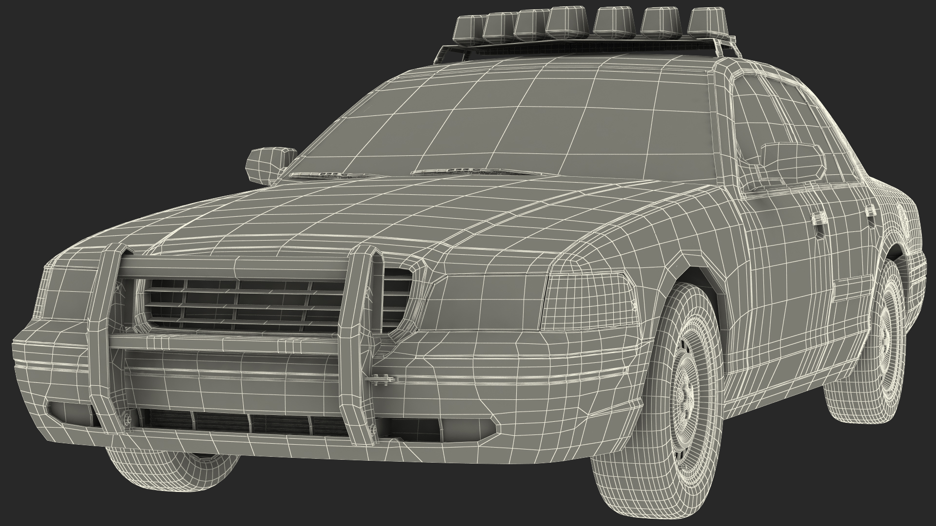 3D model Las Vegas Police Car Generic Rigged