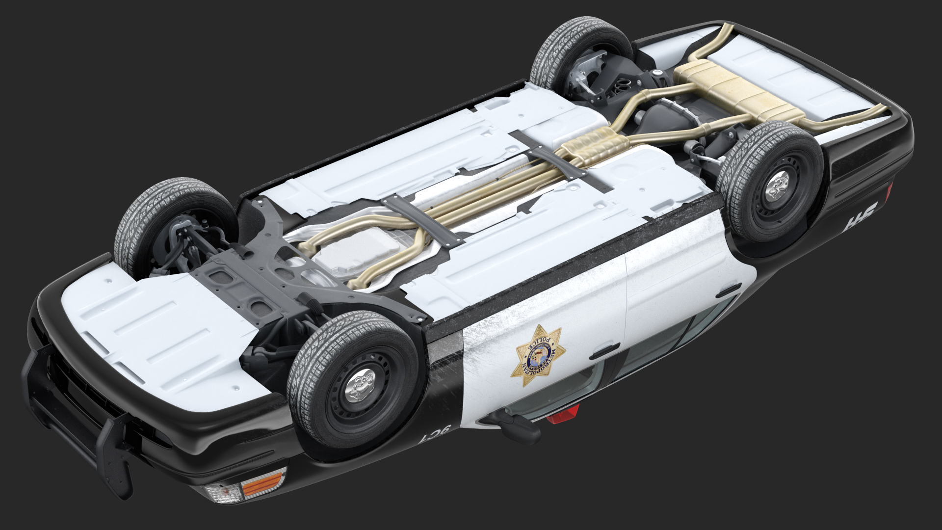 3D model Las Vegas Police Car Generic Rigged