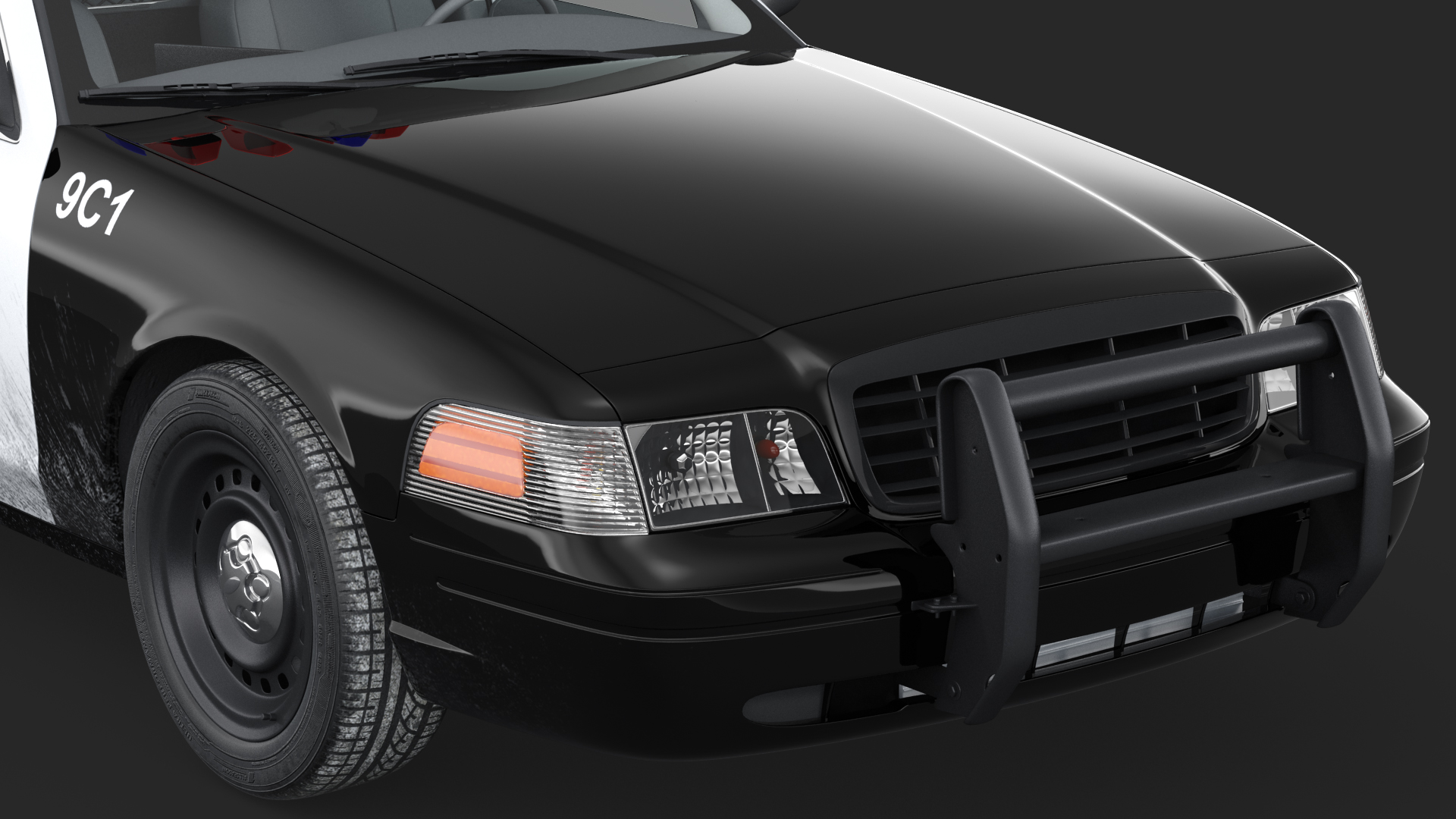 3D model Las Vegas Police Car Generic Rigged