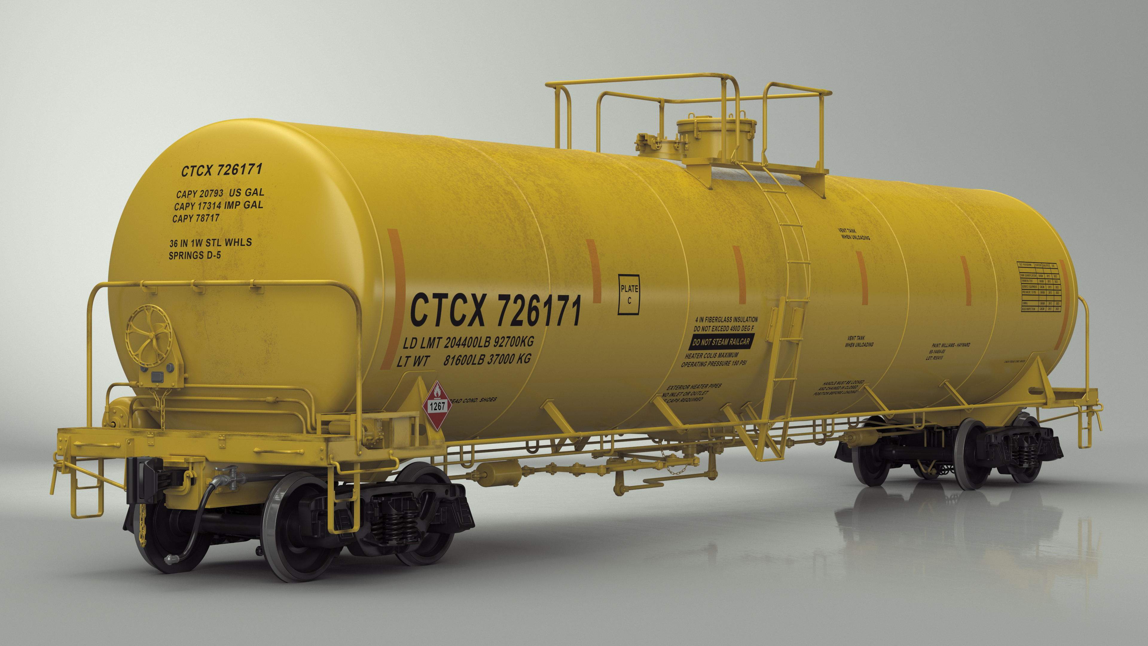 3D Rail Tank Car model