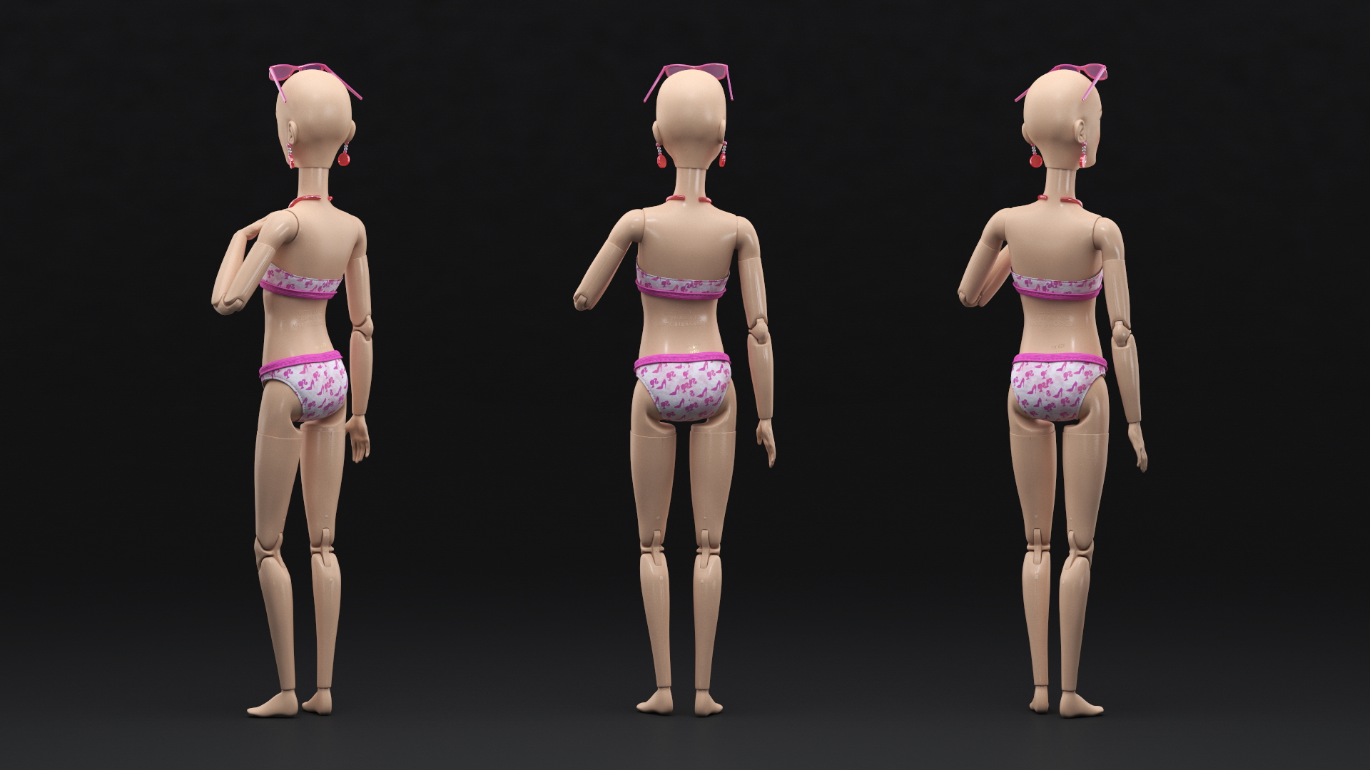 3D Barbie Doll Bikini model