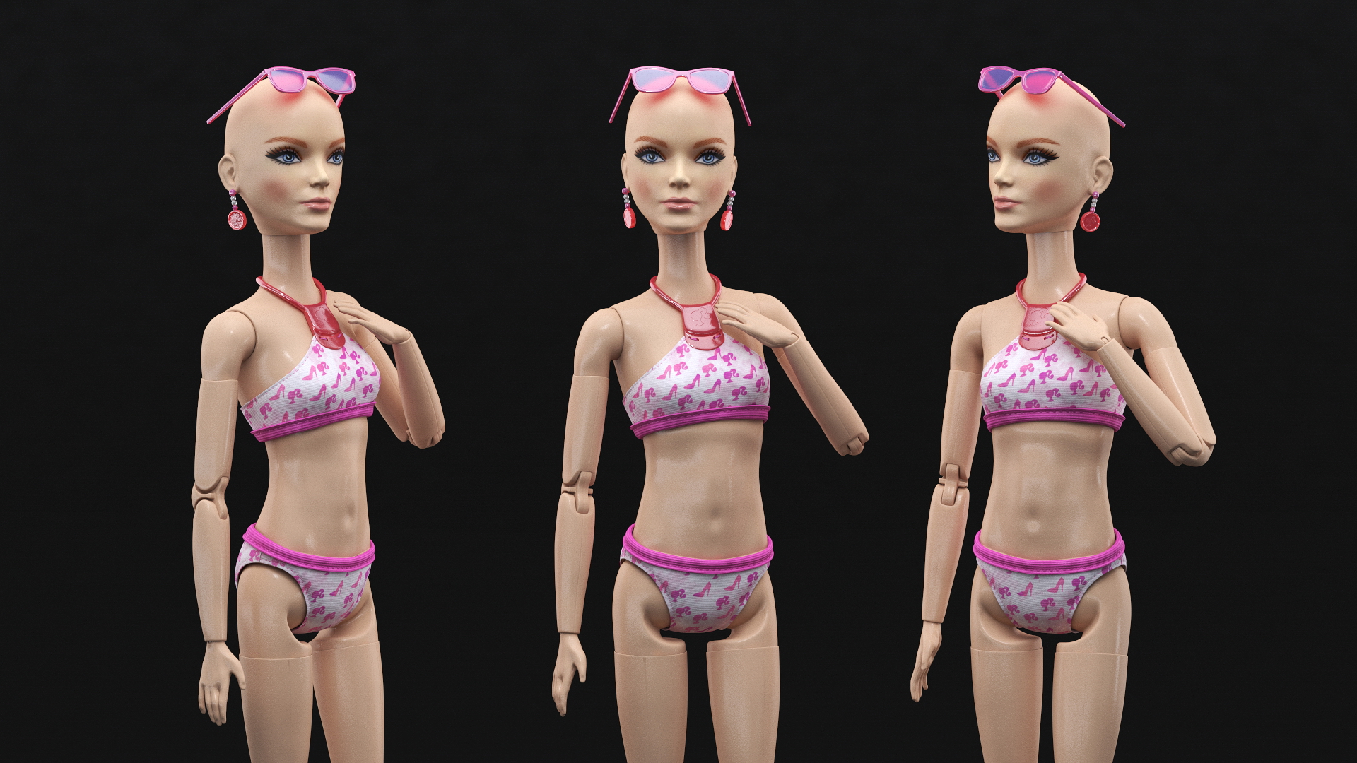 3D Barbie Doll Bikini model