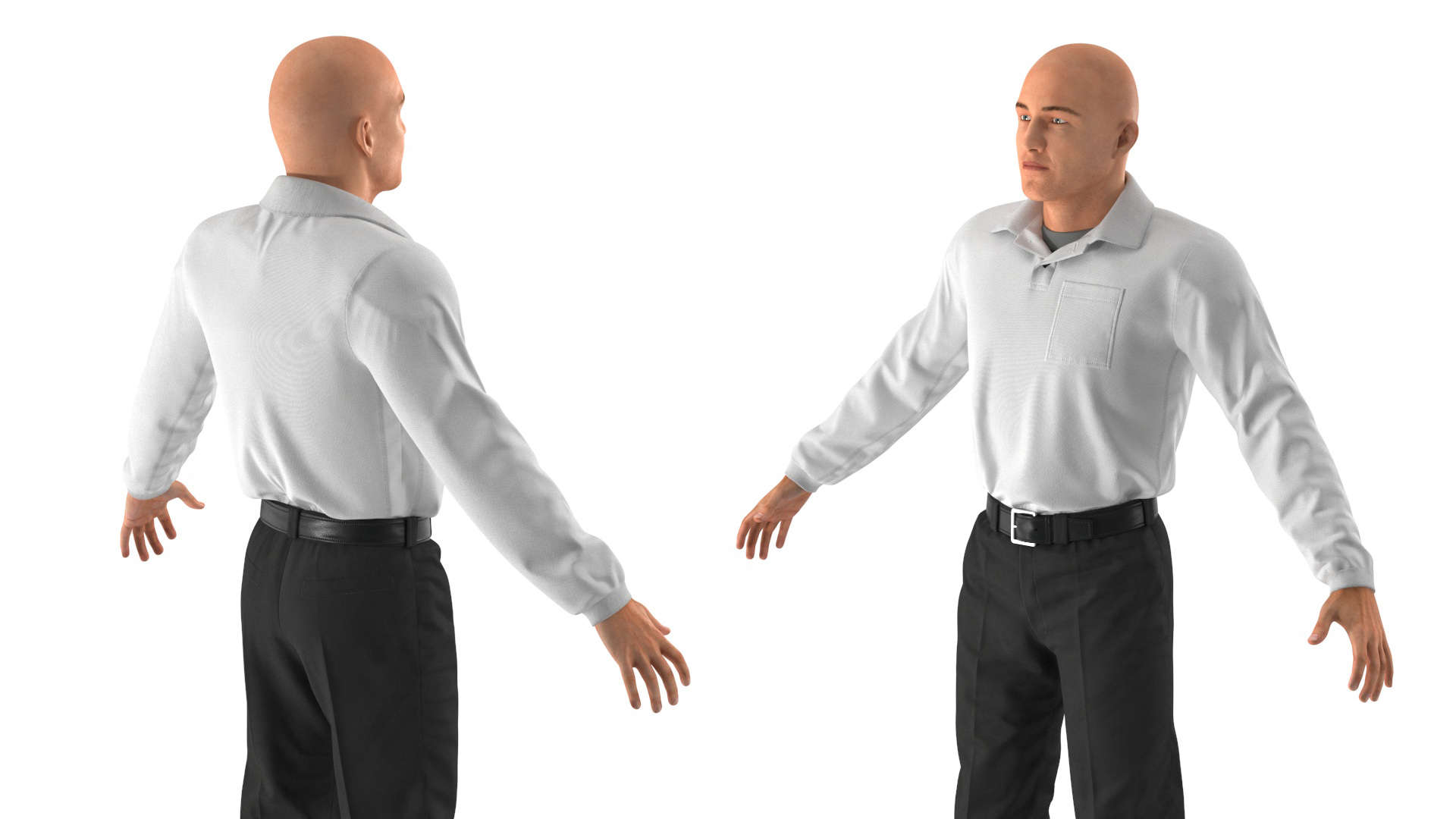 3D model Man Wearing Casual Clothes Standing Pose