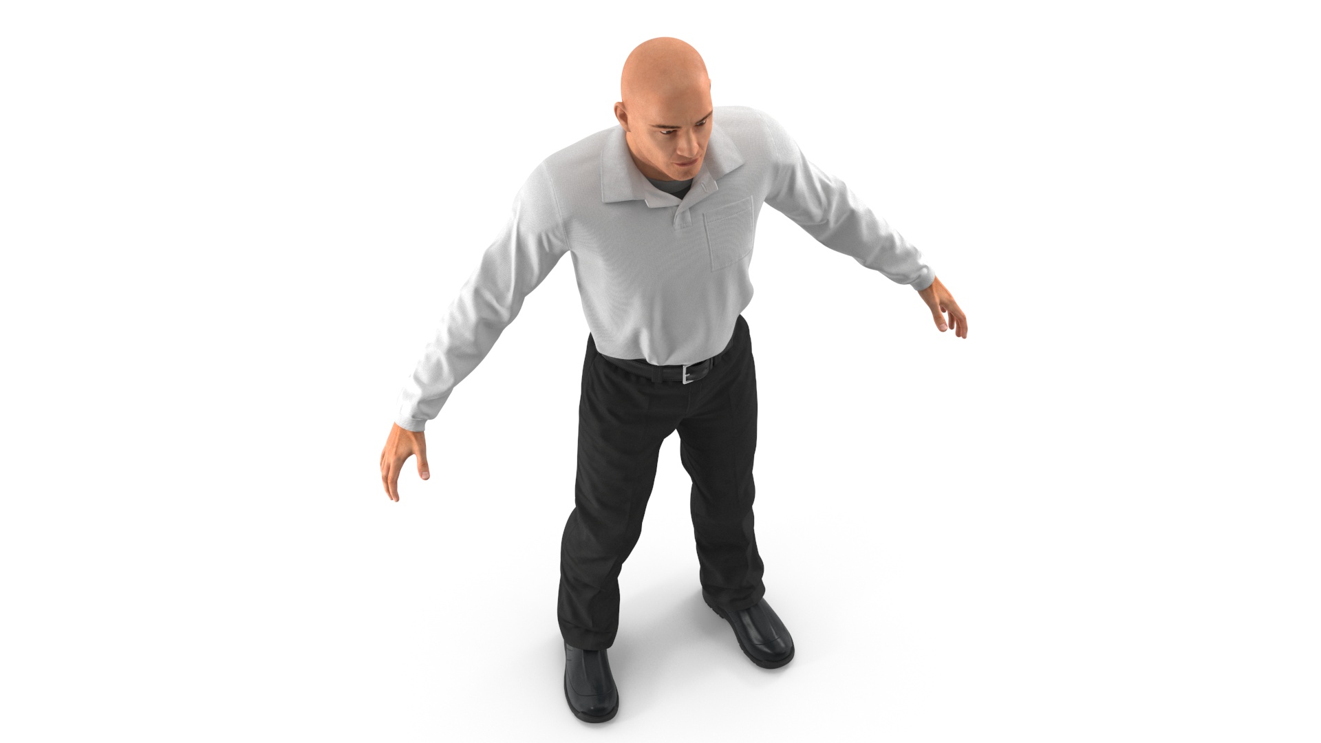 3D model Man Wearing Casual Clothes Standing Pose