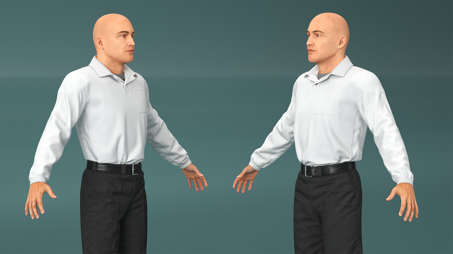 3D model Man Wearing Casual Clothes Standing Pose