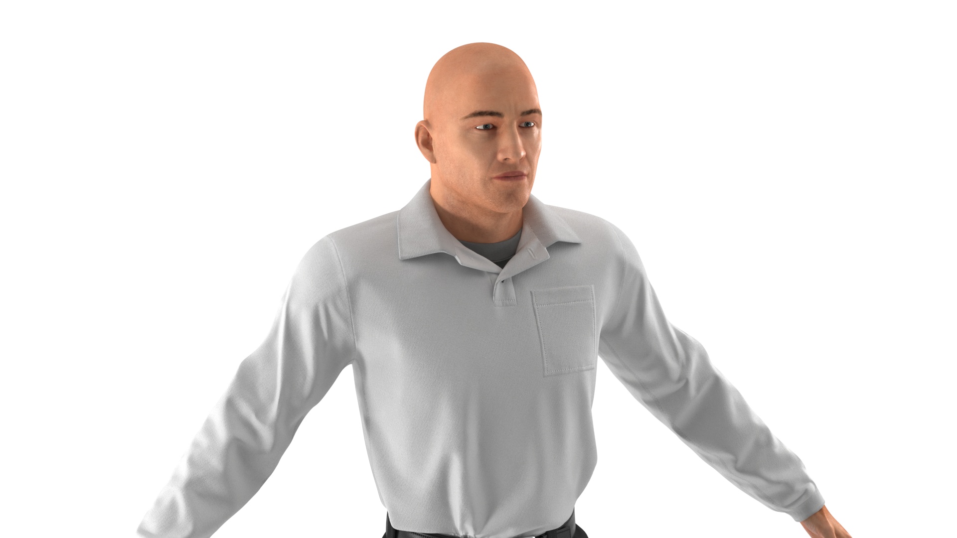 3D model Man Wearing Casual Clothes Standing Pose