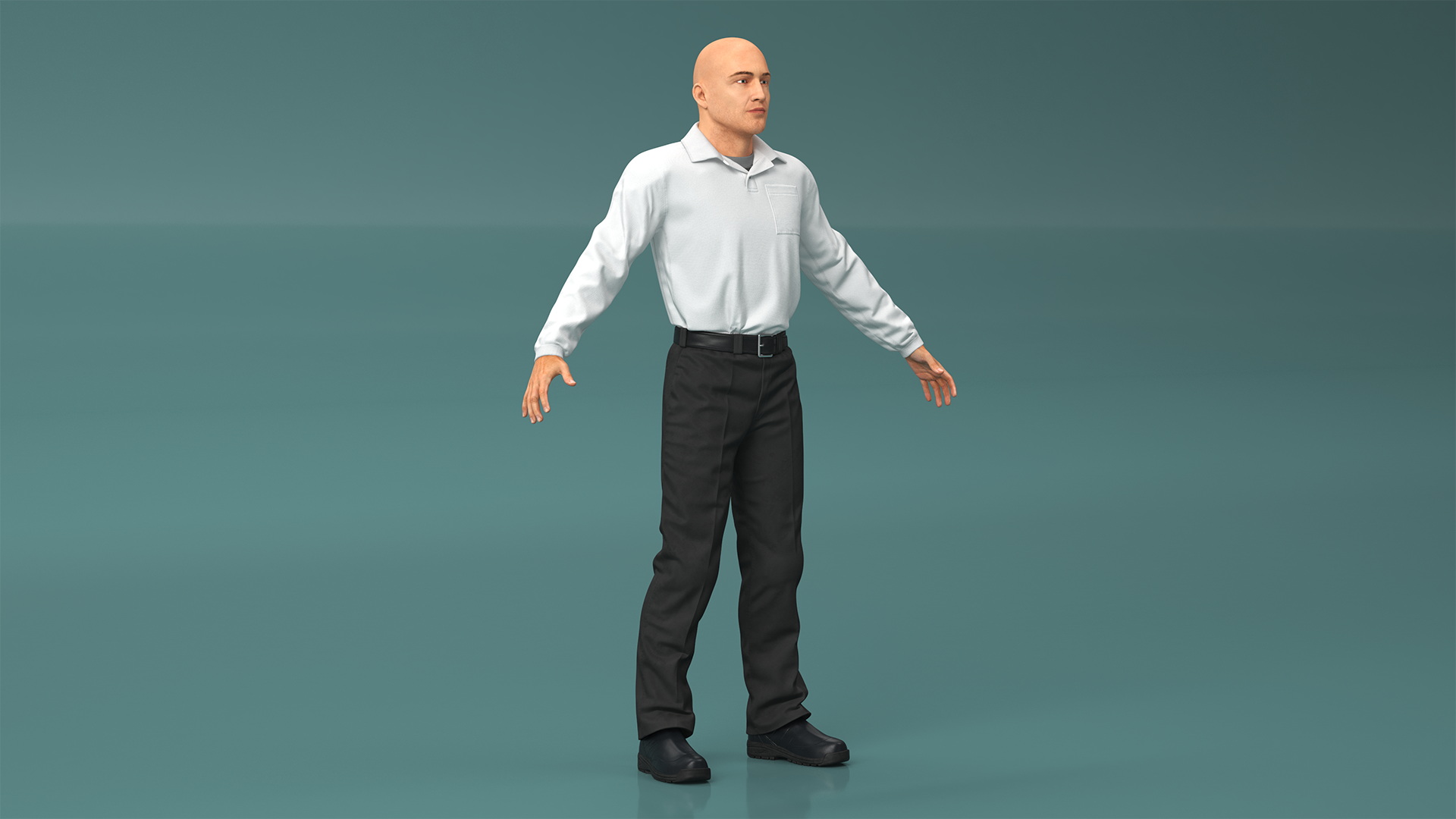 3D model Man Wearing Casual Clothes Standing Pose