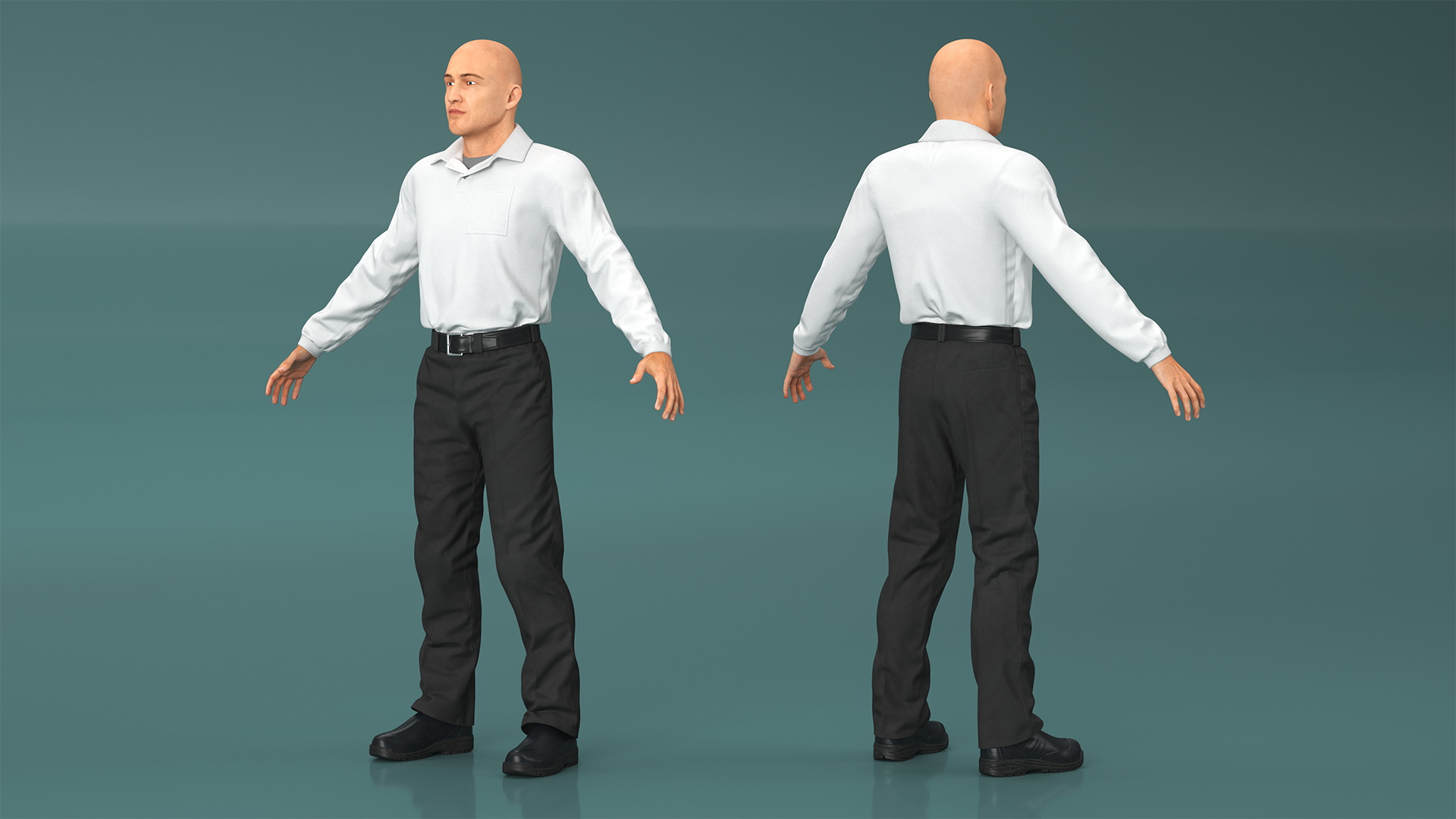 3D model Man Wearing Casual Clothes Standing Pose