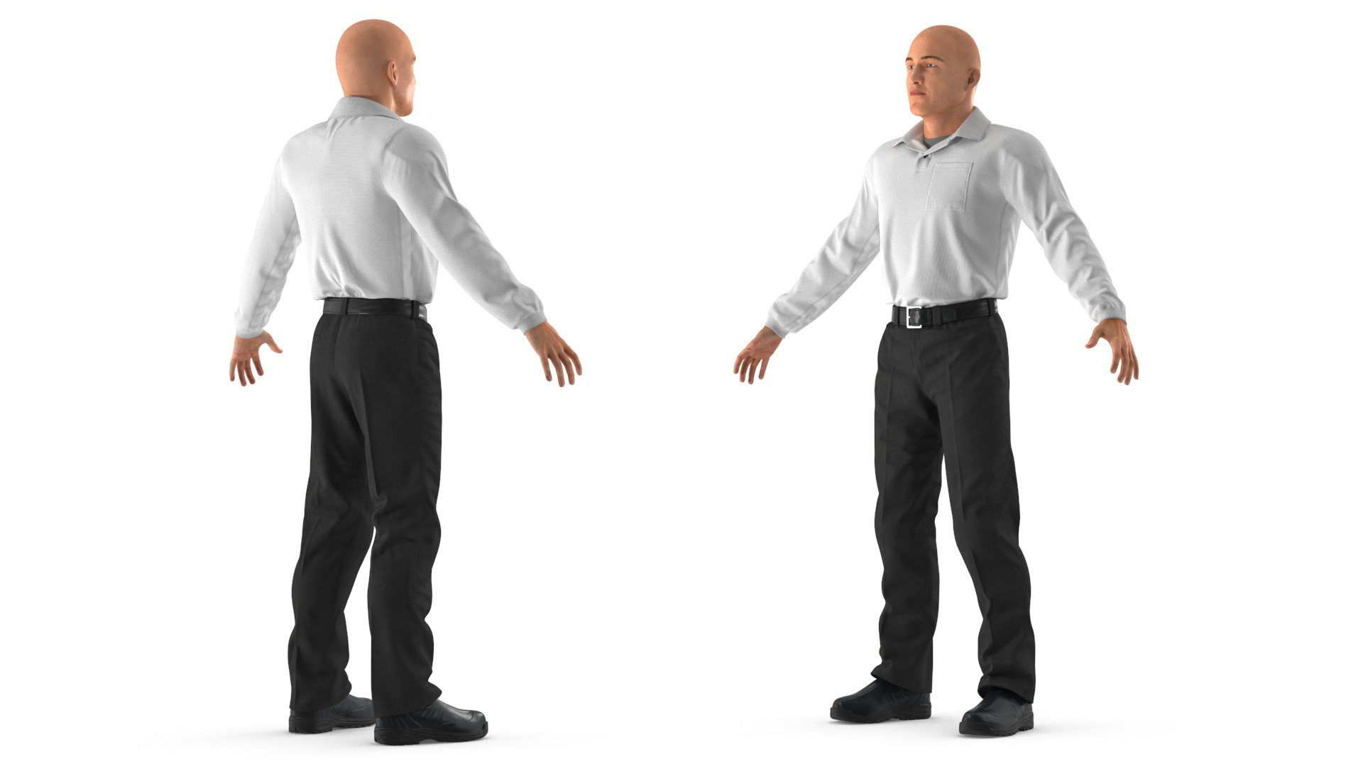 3D model Man Wearing Casual Clothes Standing Pose