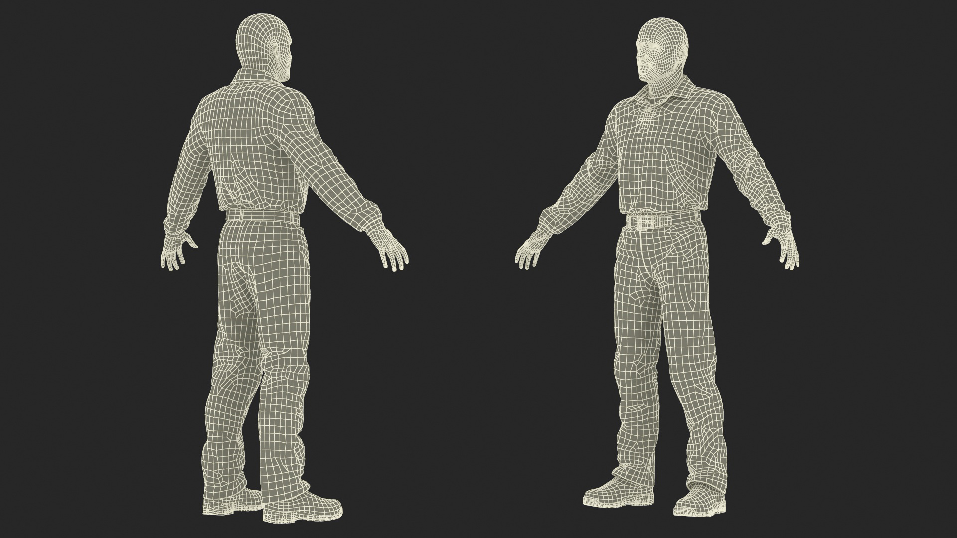 3D model Man Wearing Casual Clothes Standing Pose