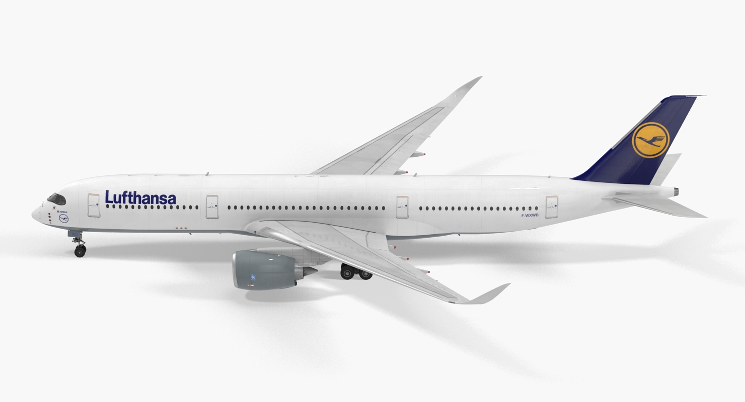 3D model Airbus A350 900 Lufthansa