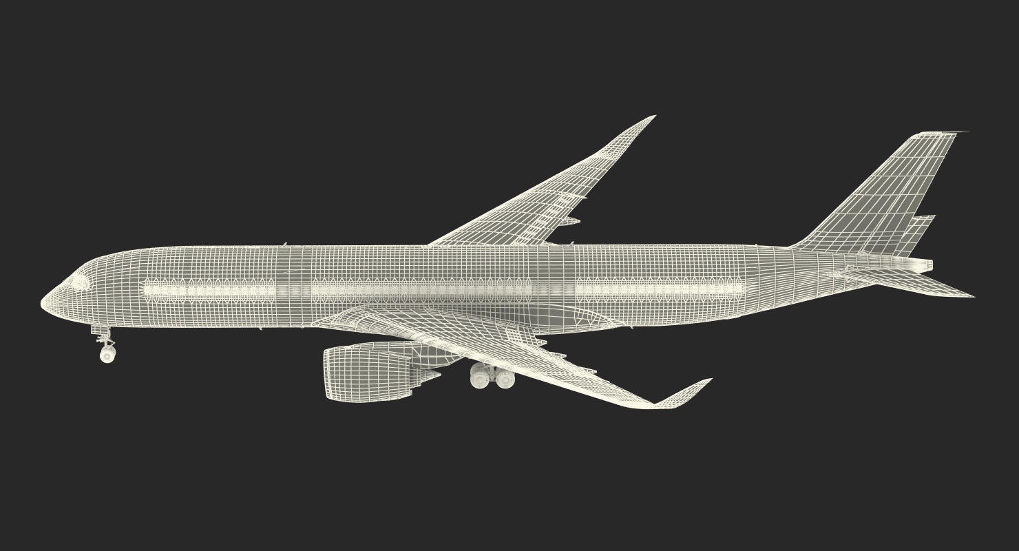 3D model Airbus A350 900 Lufthansa