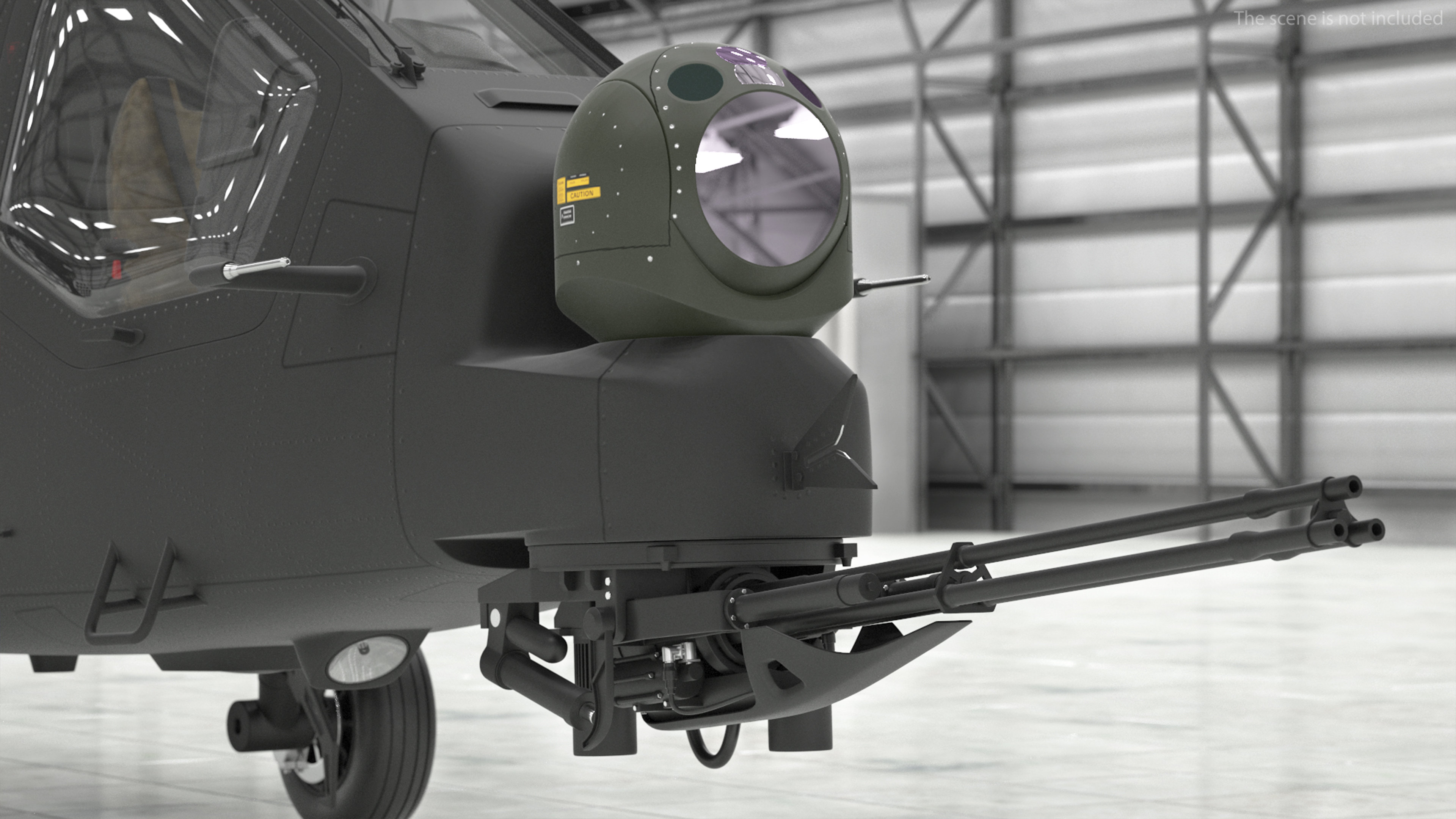 3D Black T129 ATAK Helicopter