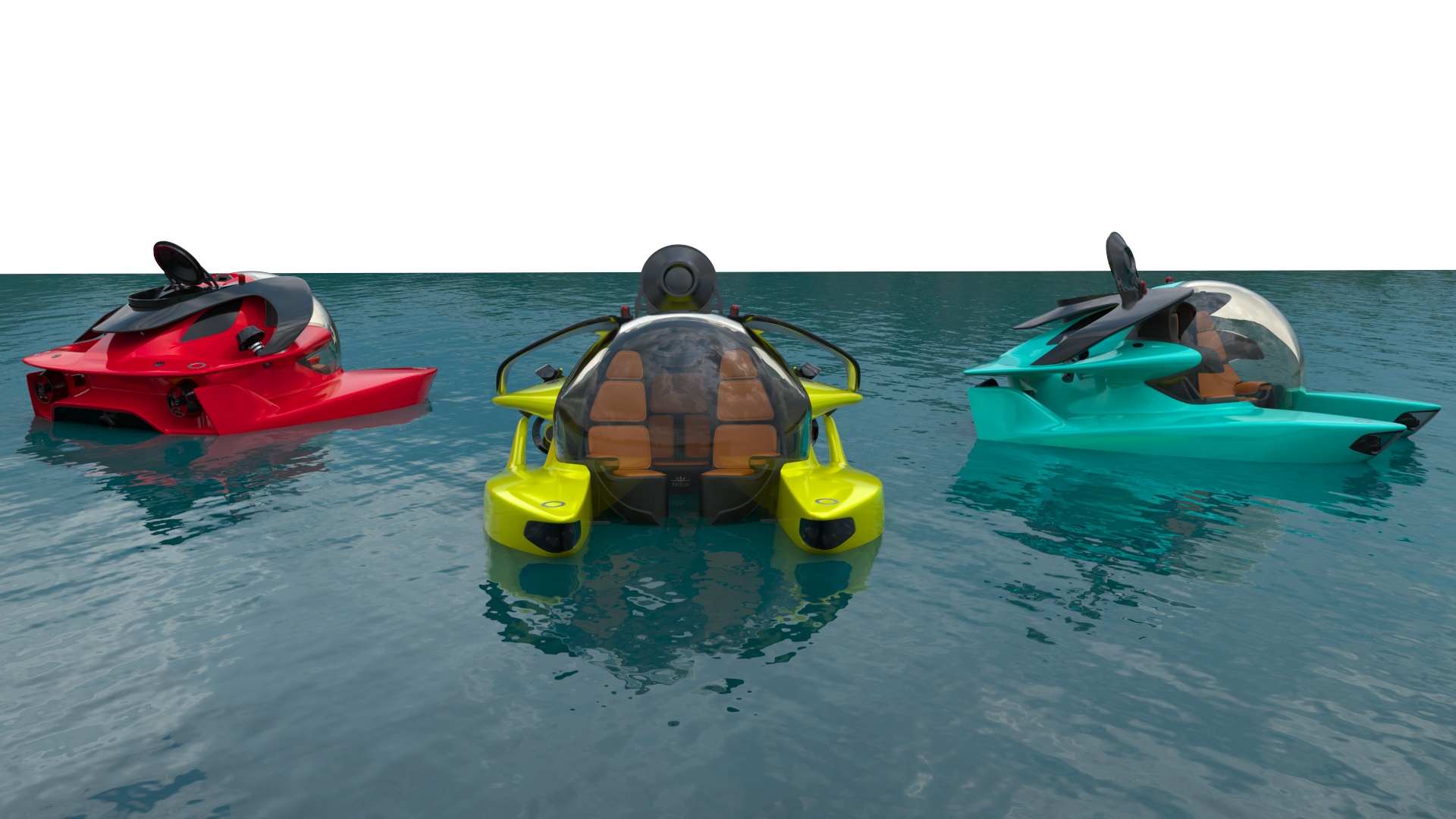 3D Luxurious Personal Submarine Ocean Rigged