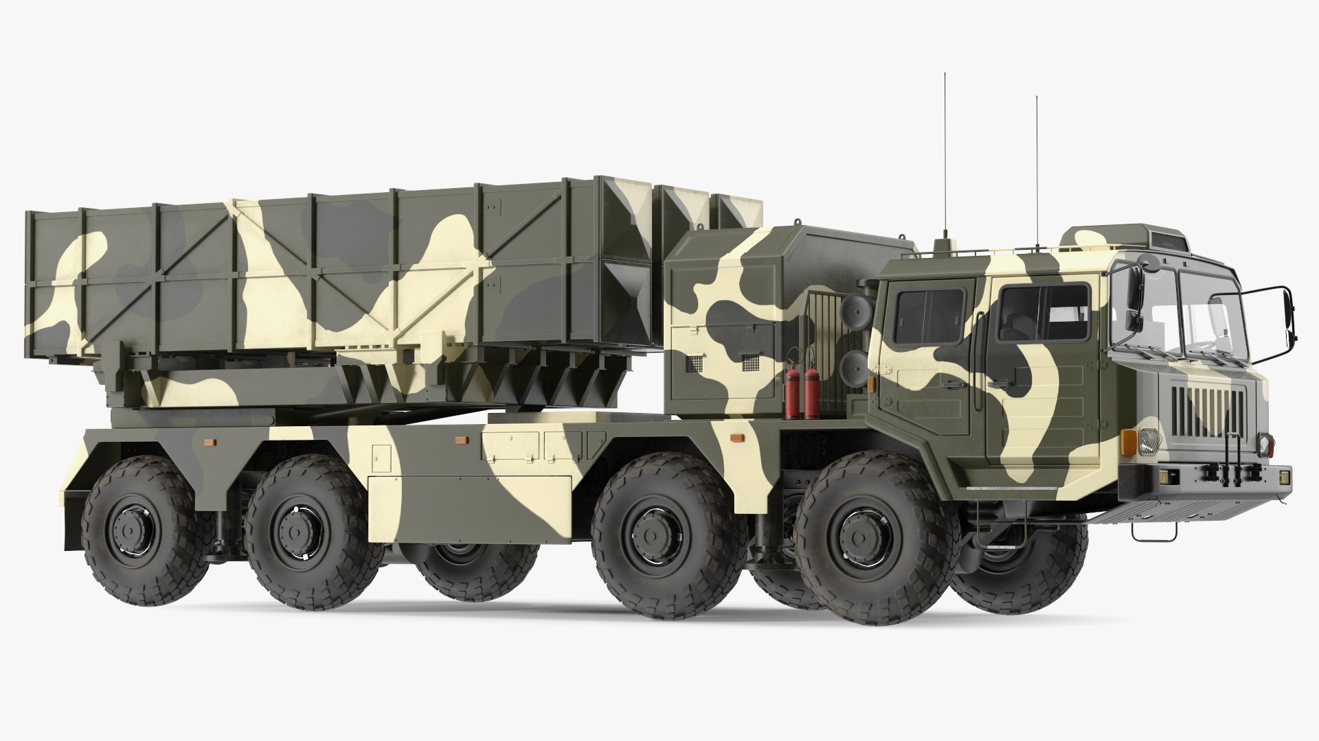 3D model Chinese MLRS WS-2D Green Camouflage