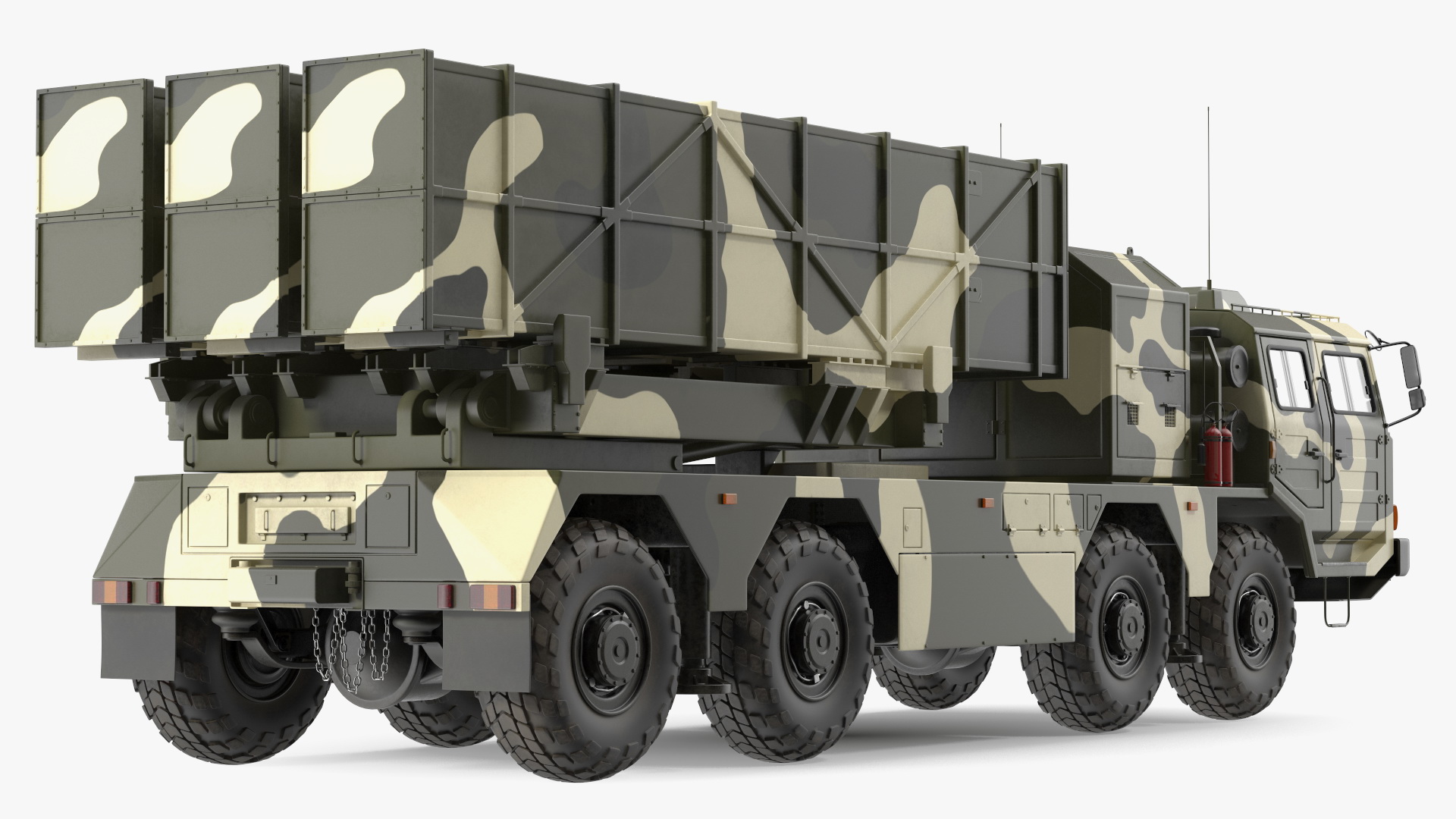 3D model Chinese MLRS WS-2D Green Camouflage