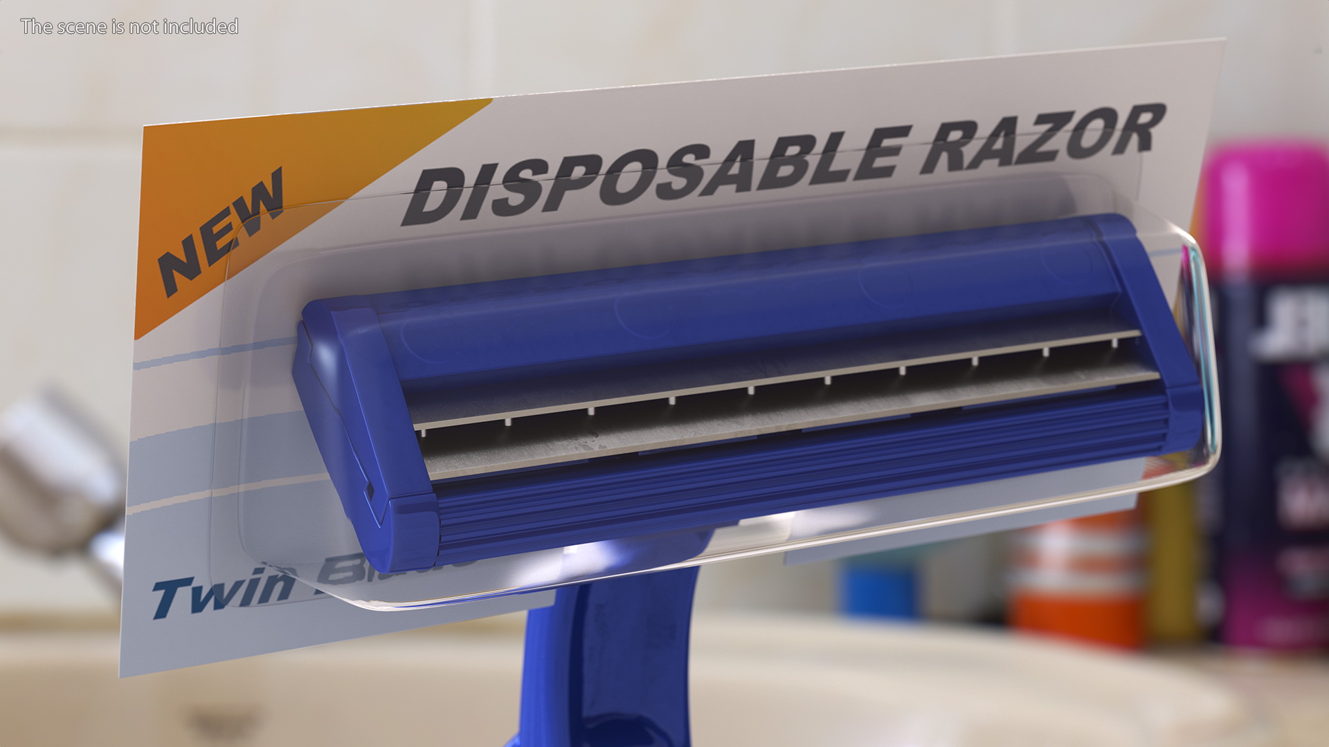 Disposable Razor Package 3D model