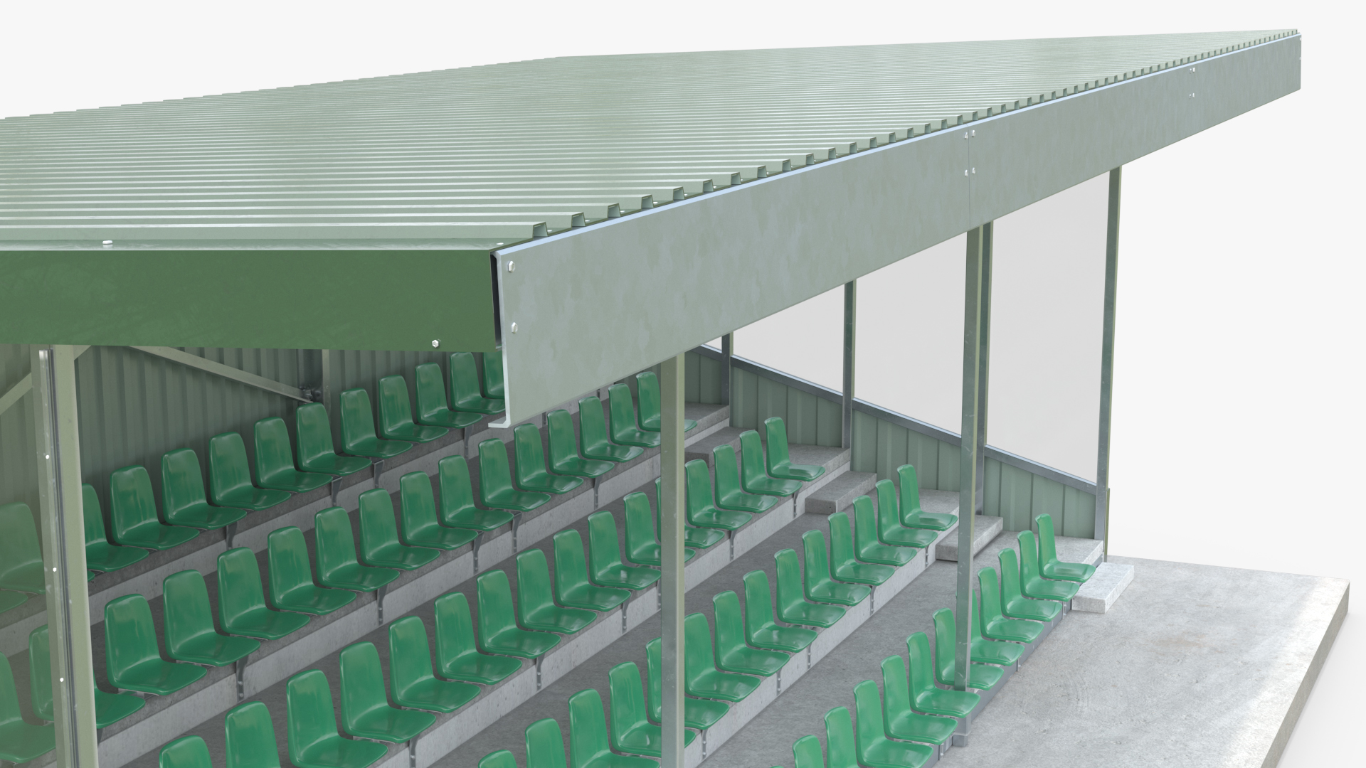 3D Tribunes with Roof model