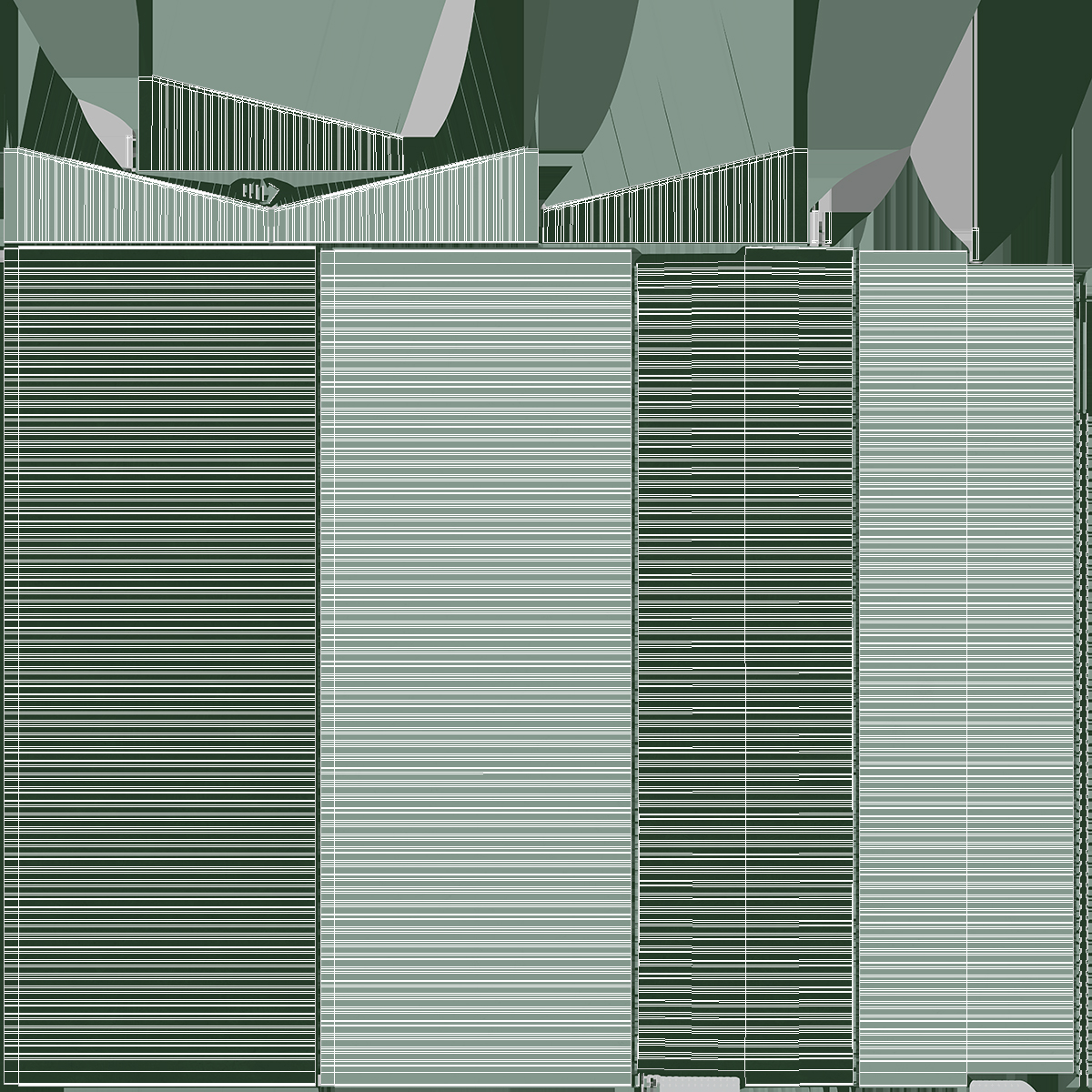 3D Tribunes with Roof model