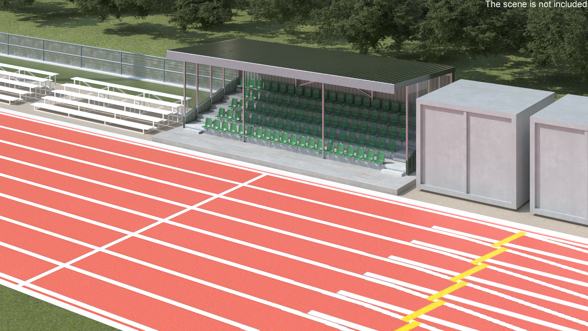 3D Tribunes with Roof model