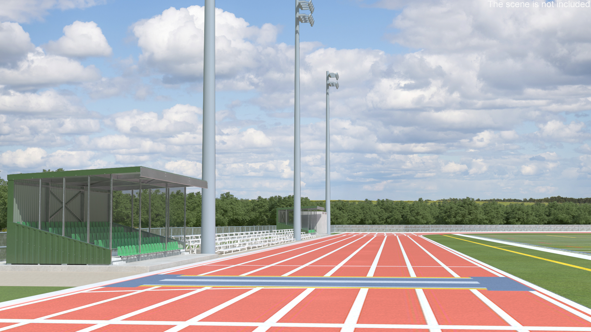 3D Tribunes with Roof model