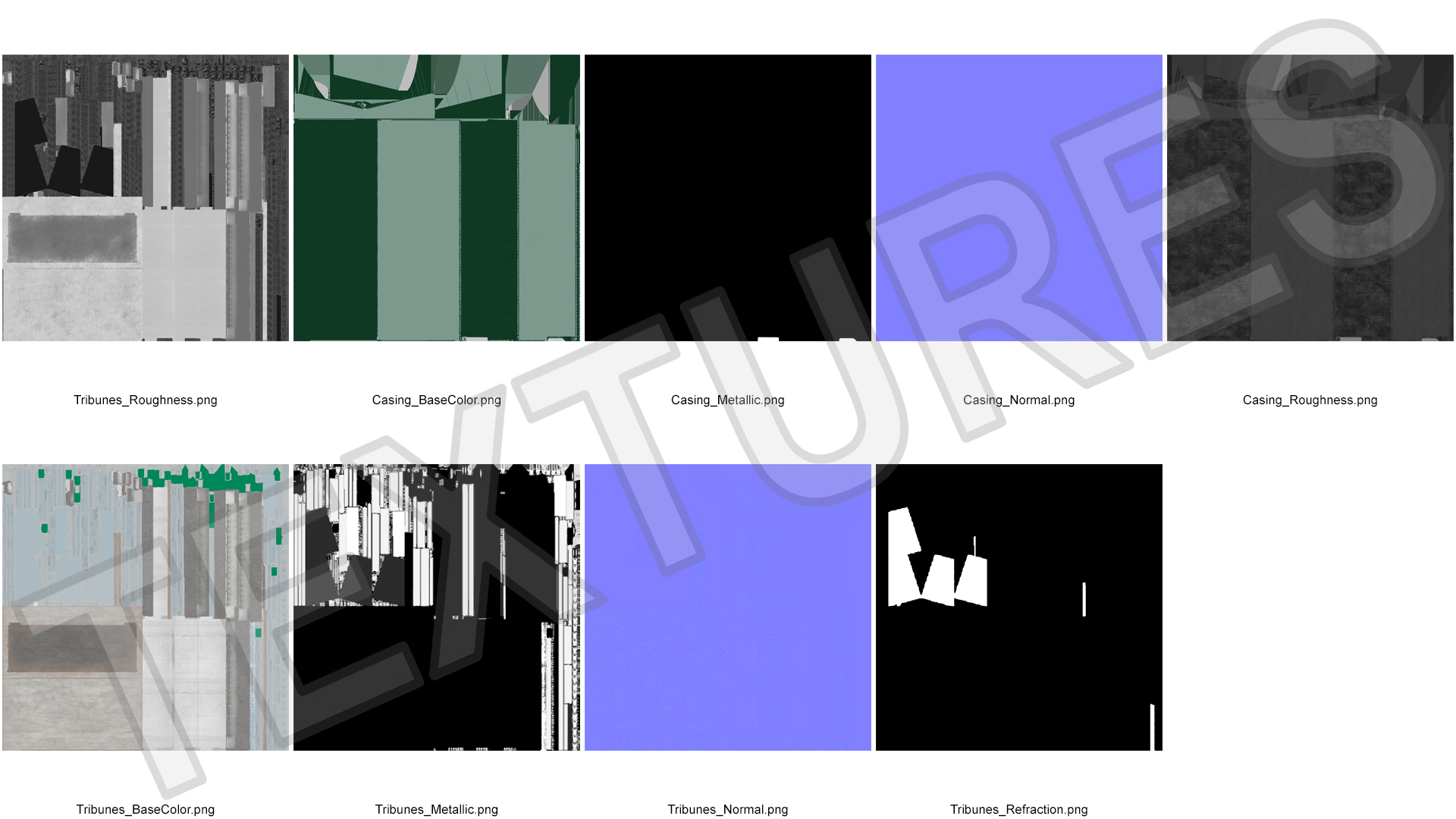 3D Tribunes with Roof model