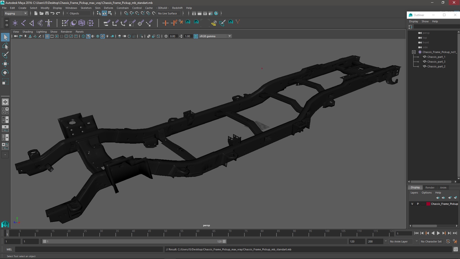 3D model Chassis Frame Pickup