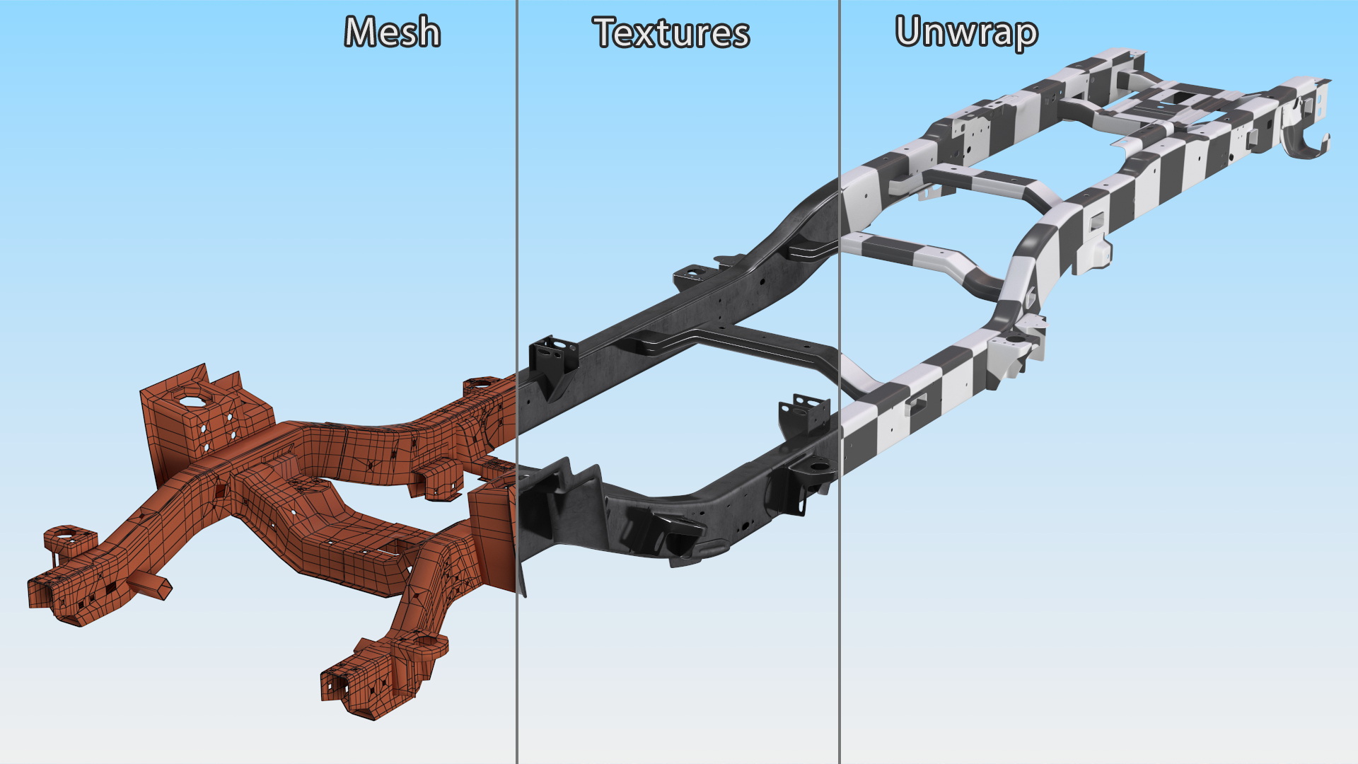 3D model Chassis Frame Pickup