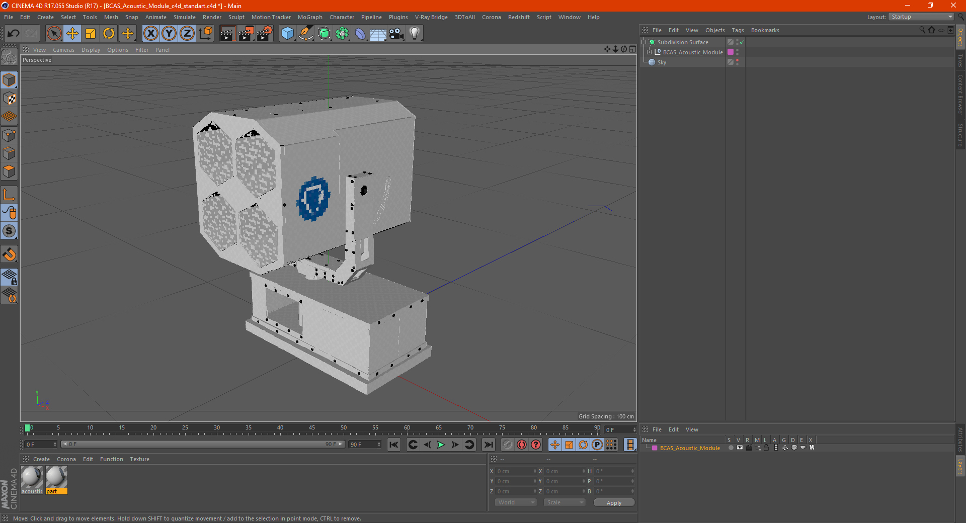 3D model BCAS Acoustic Module