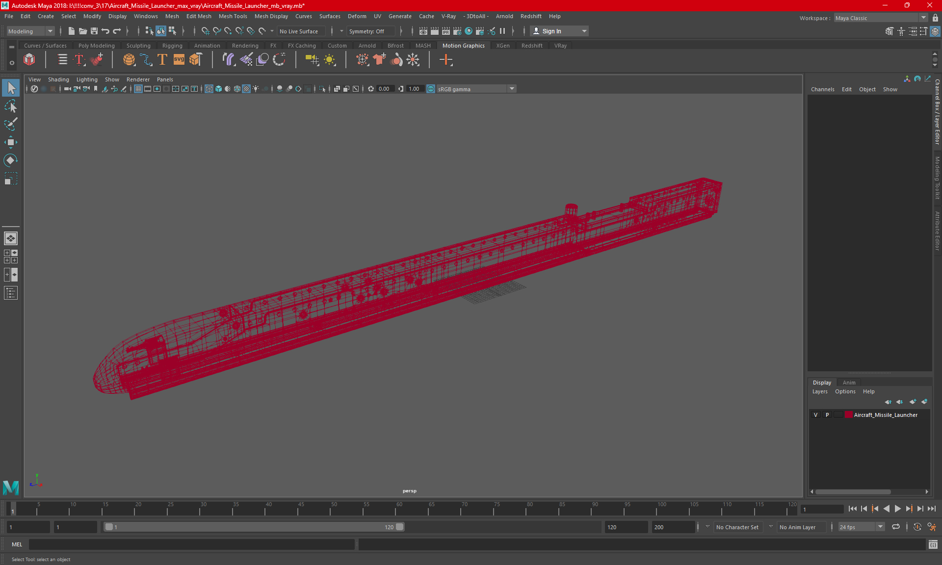 3D model Aircraft Missile Launcher