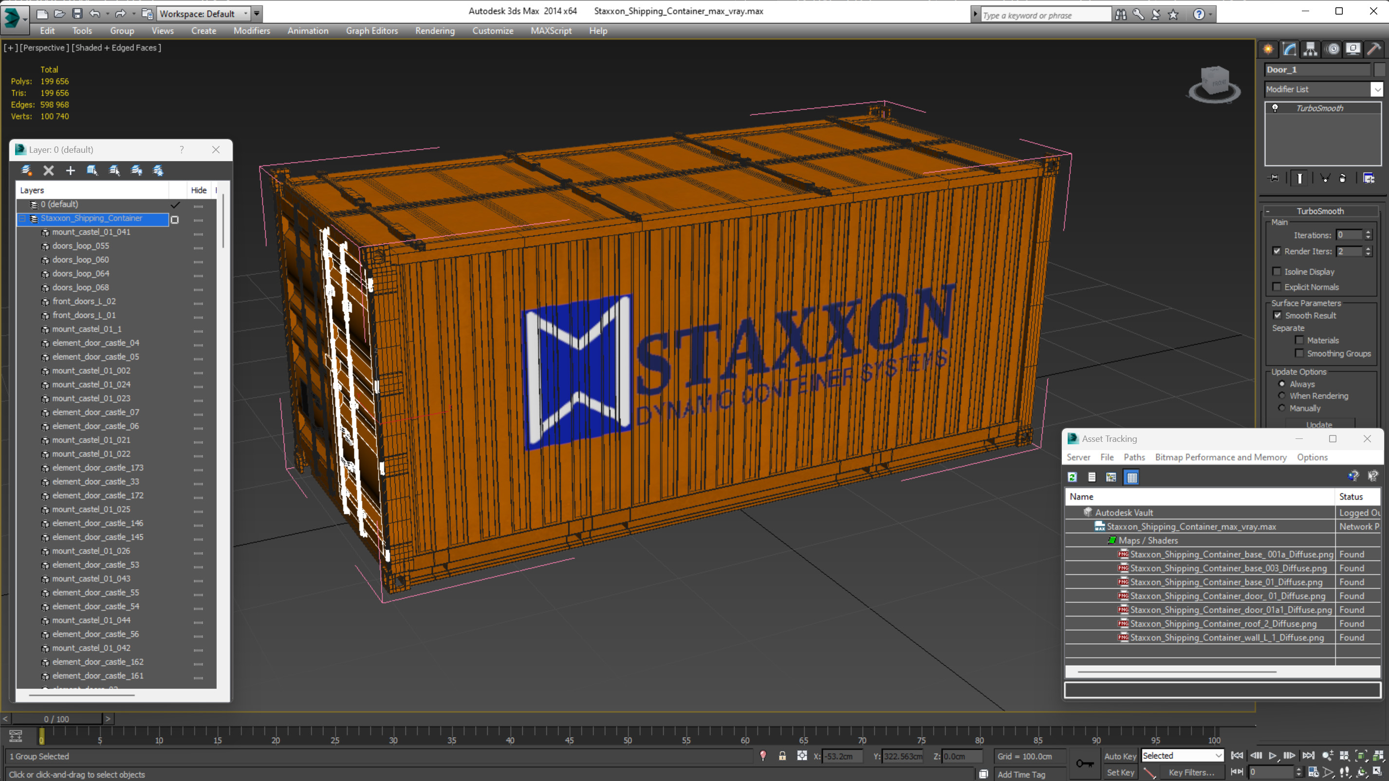 3D Staxxon Shipping Container