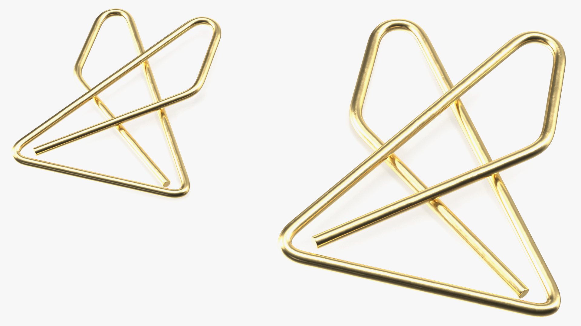 3D Paper Clip Butterfly Shape Gold