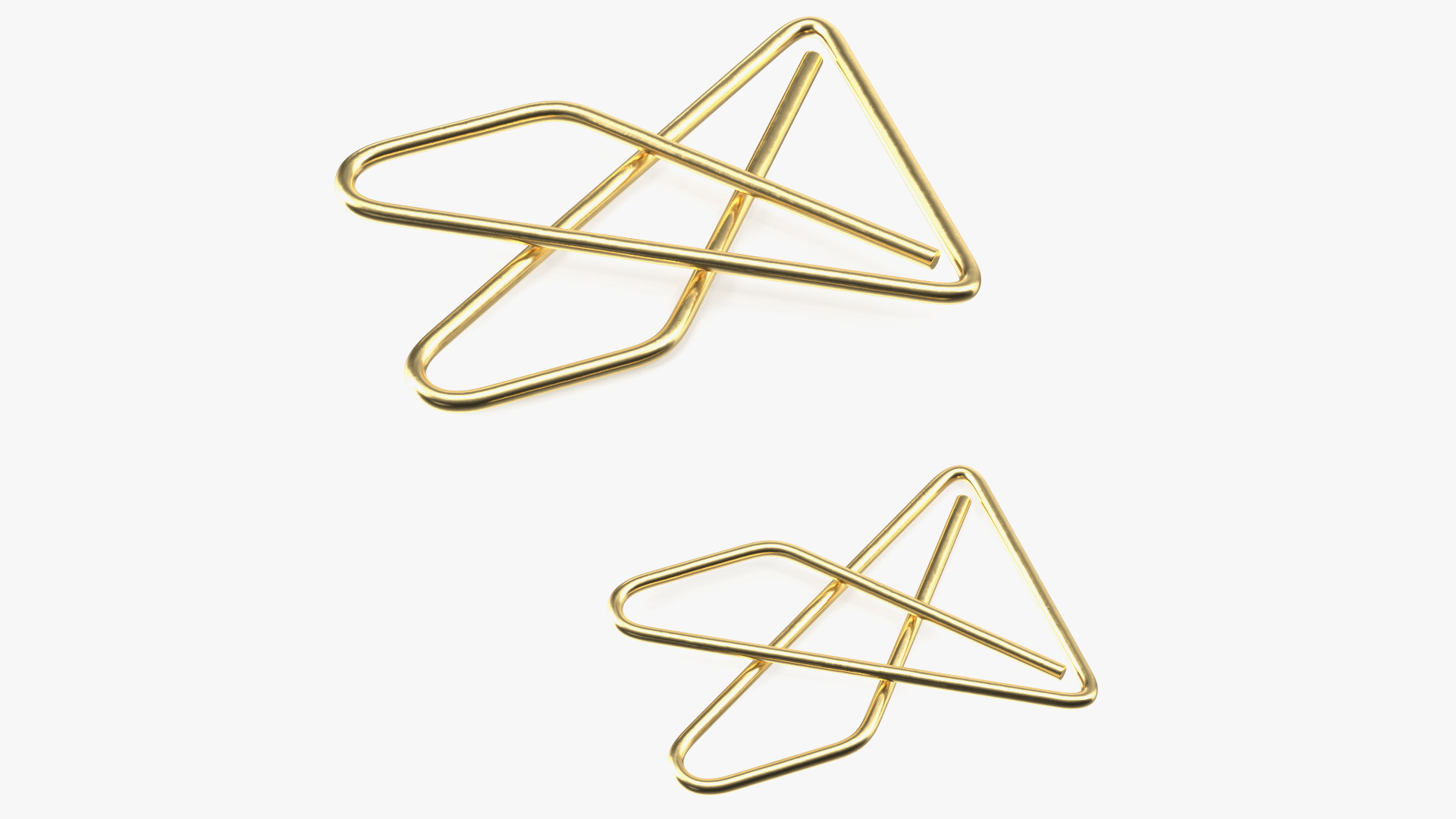 3D Paper Clip Butterfly Shape Gold