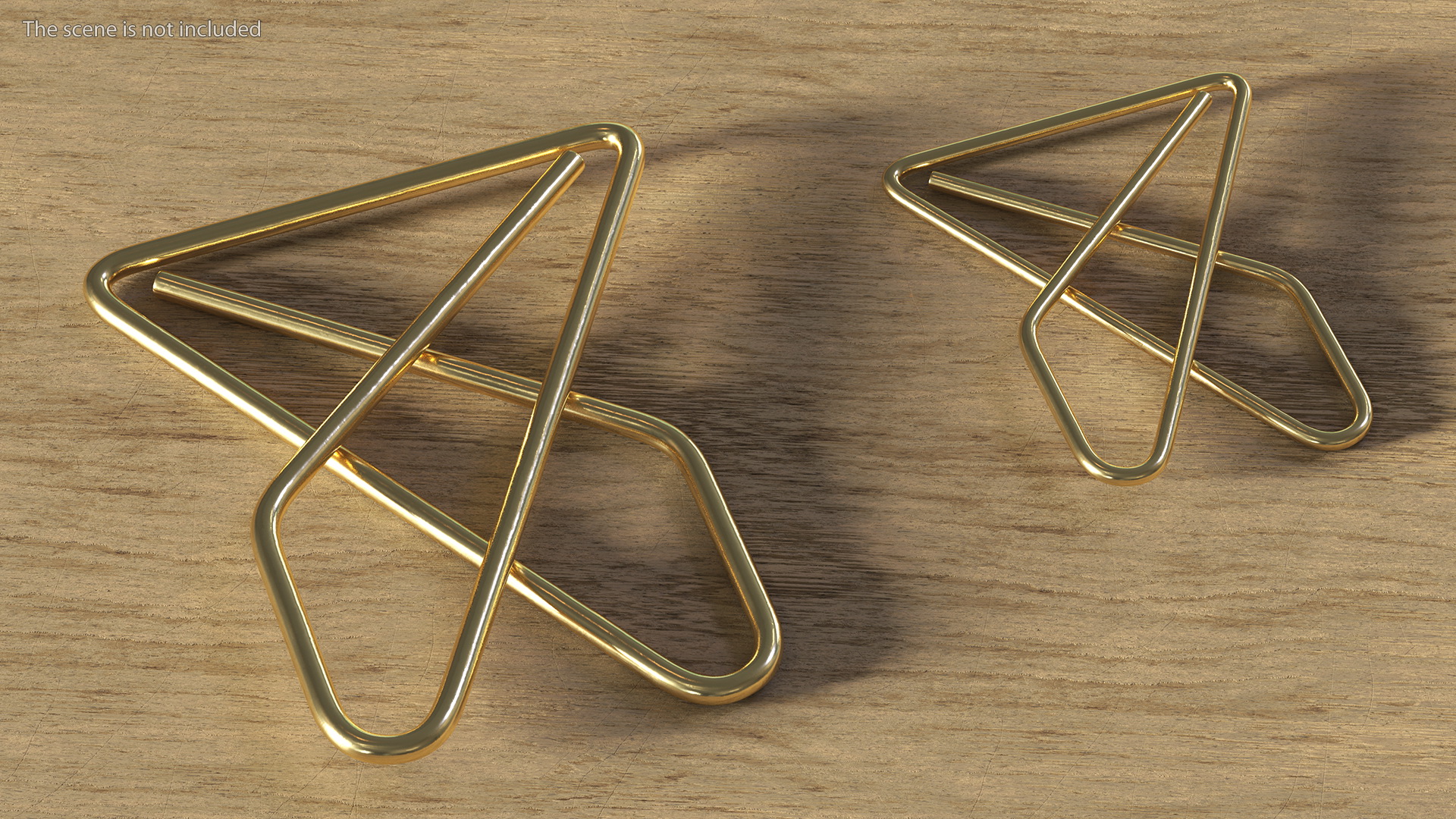 3D Paper Clip Butterfly Shape Gold