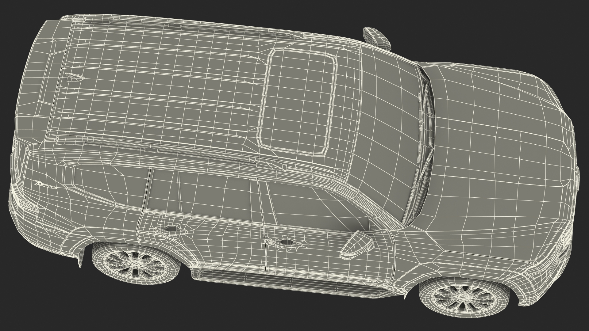 Toyota Land Cruiser Silver Light On Rigged 3D