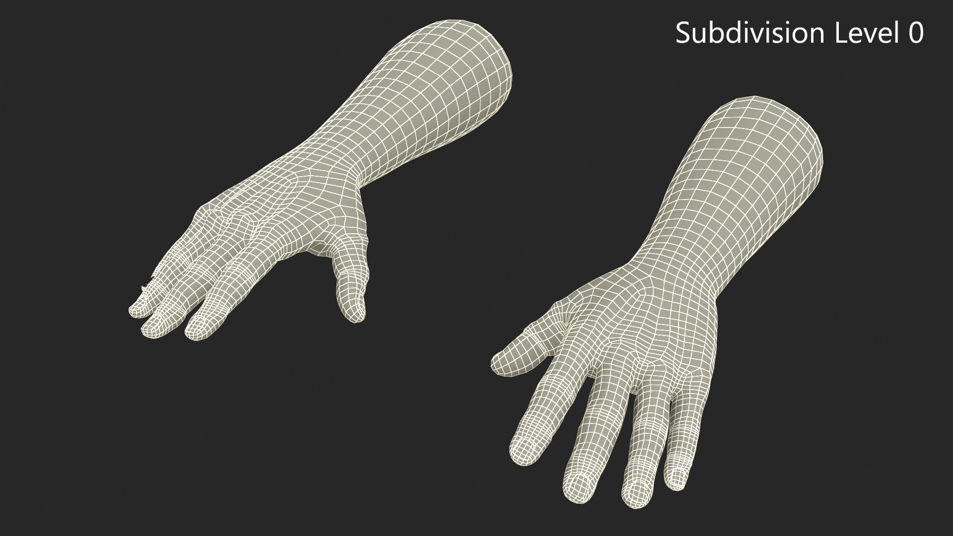 3D African Man Hands Rigged for Cinema 4D model