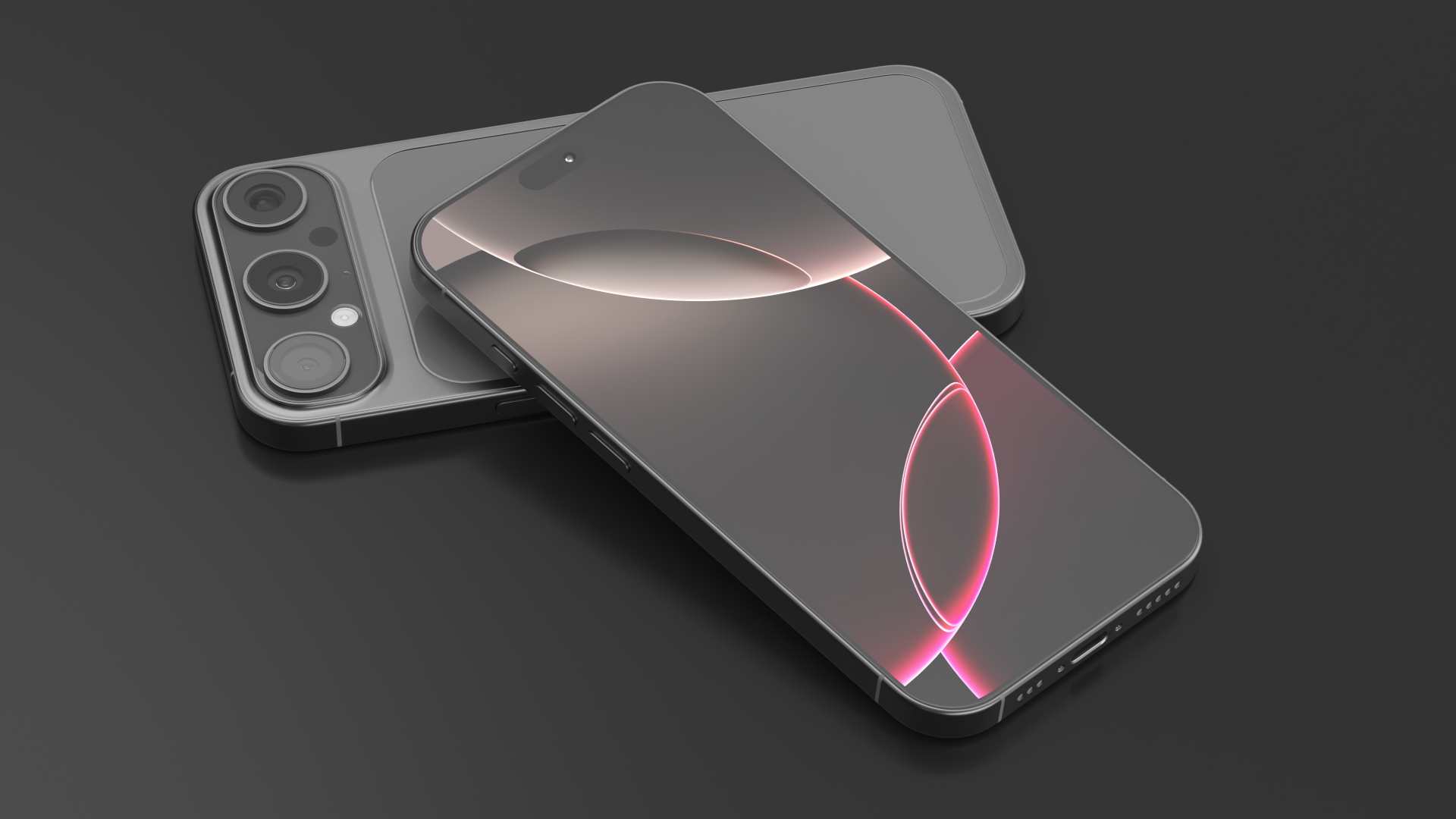 3D New Concept Smartphone with Triple Camera Grey