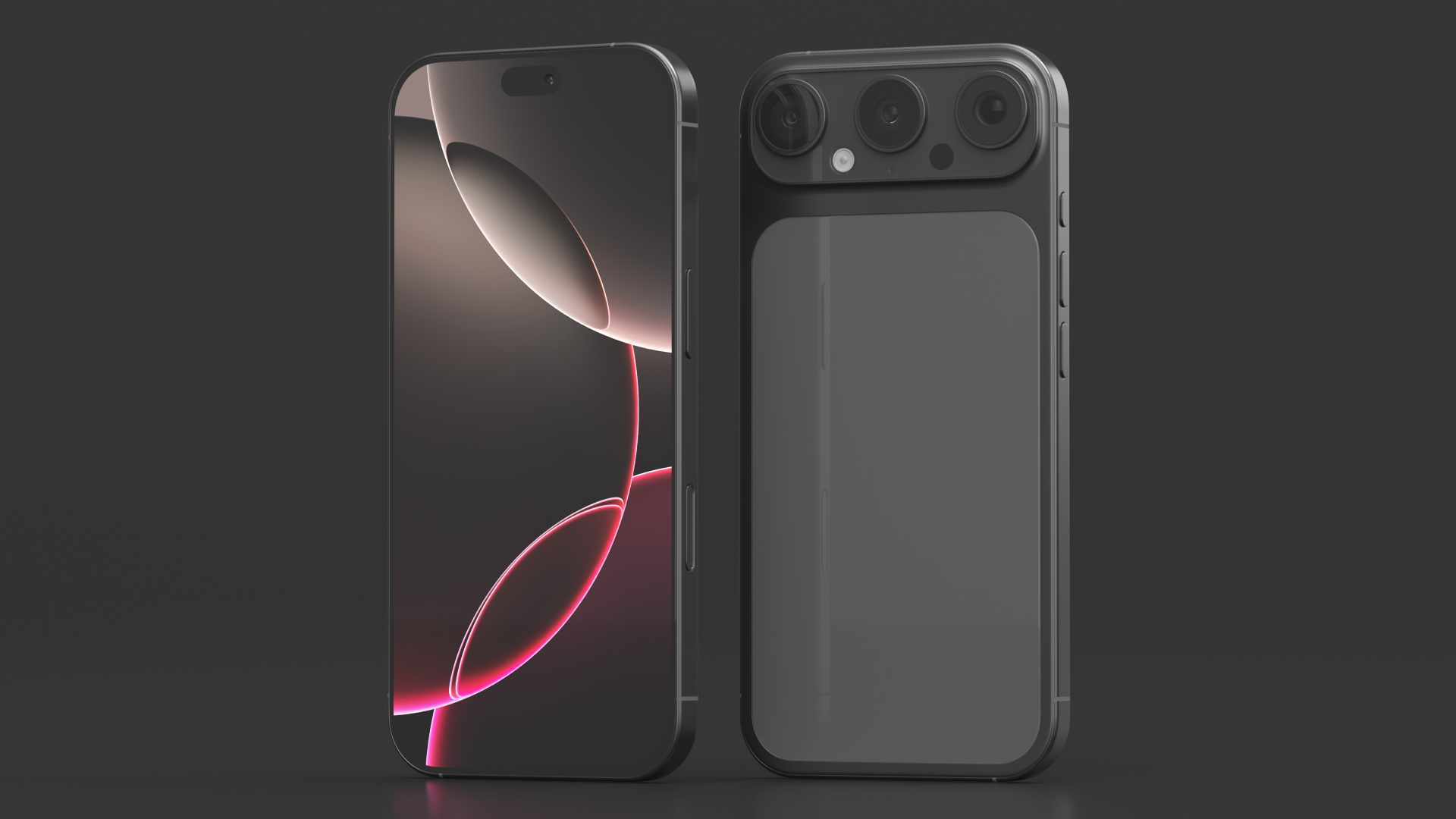 3D New Concept Smartphone with Triple Camera Grey