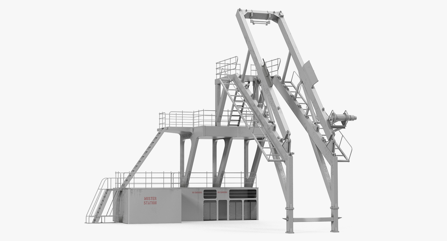 3D Lifeboat Launching Mechanism model