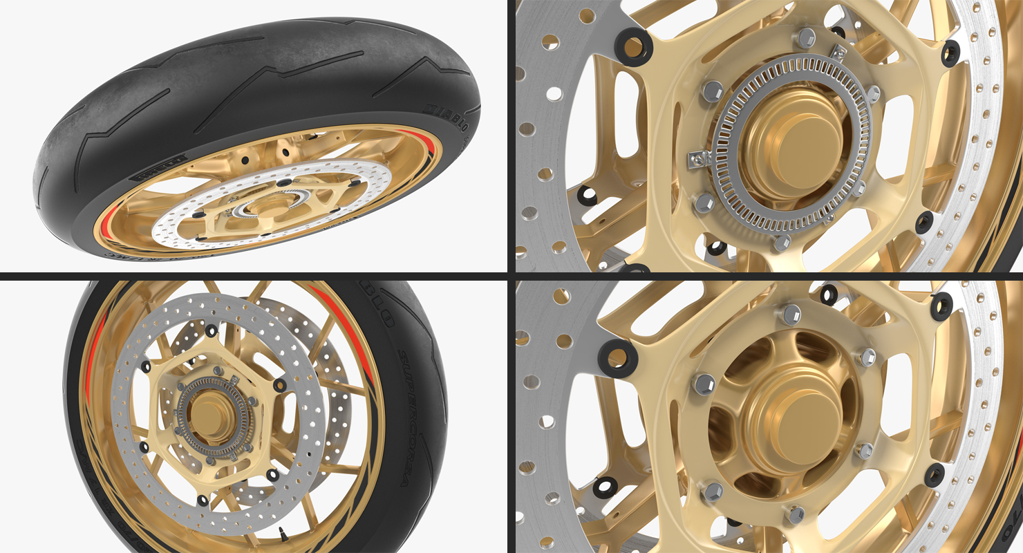 3D Sport Motorcycle Front Wheel model