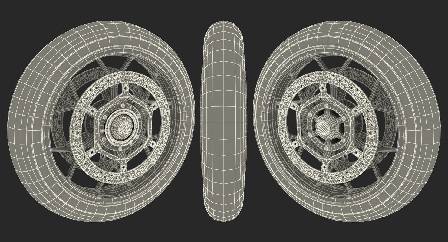 3D Sport Motorcycle Front Wheel model