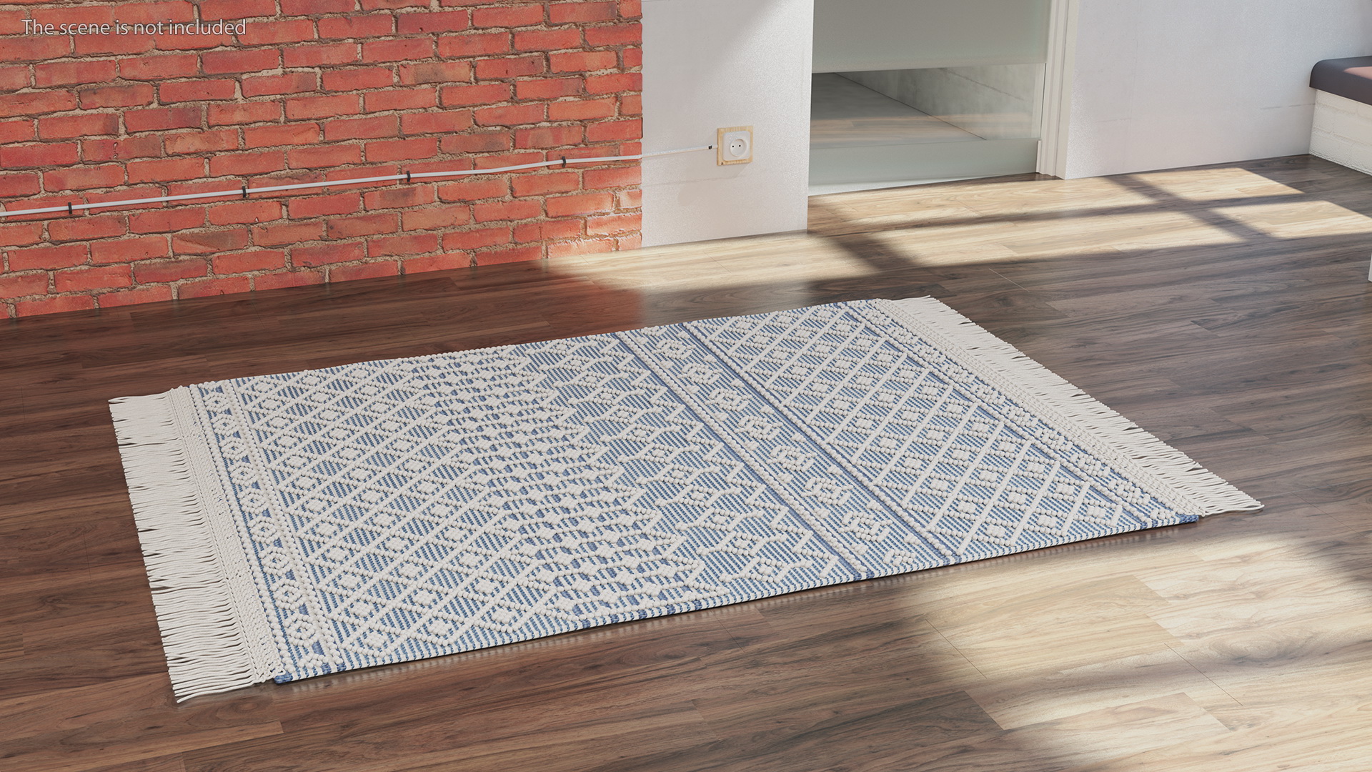 3D model Modern Wool Rug Blue