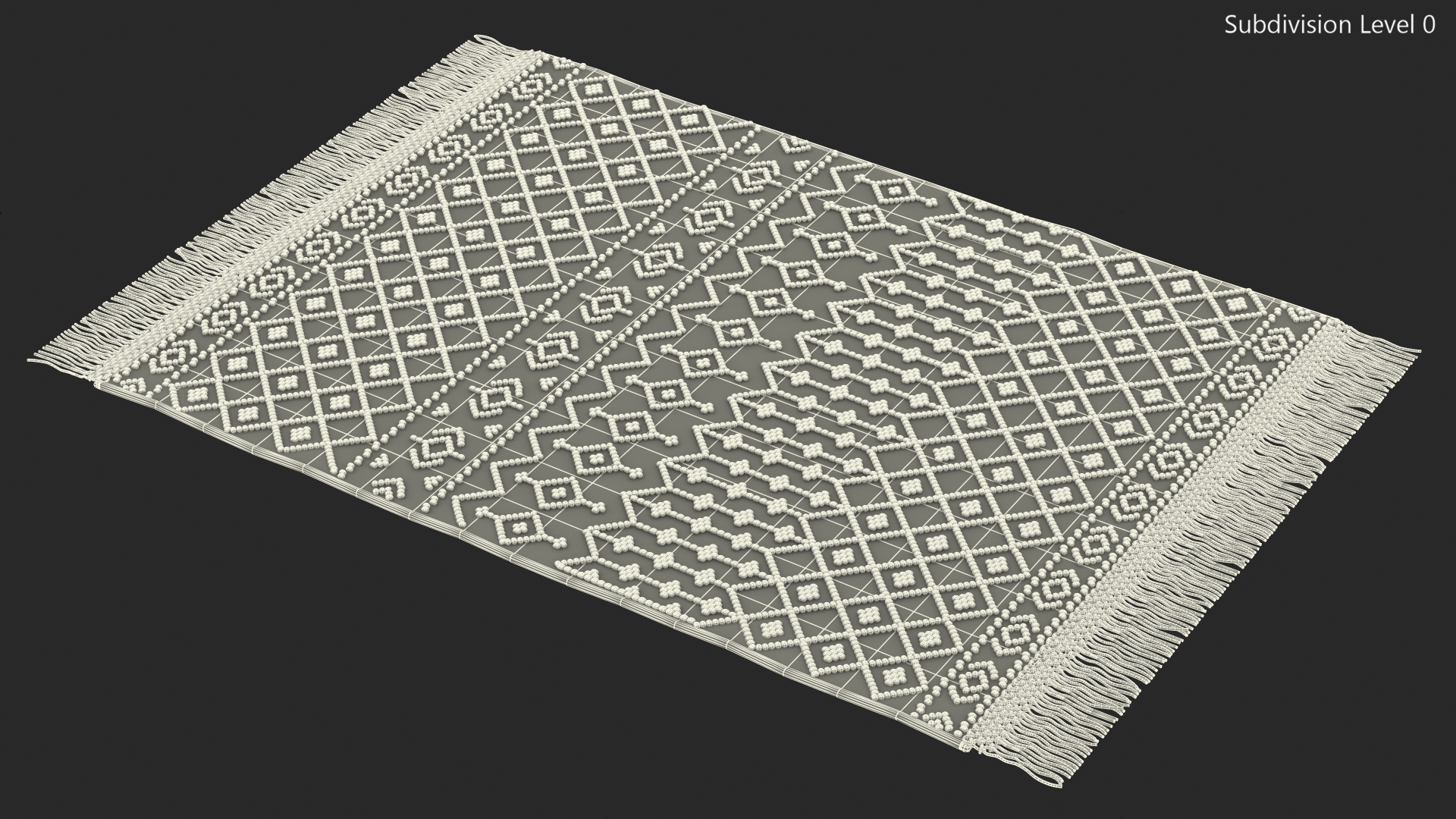 3D model Modern Wool Rug Blue